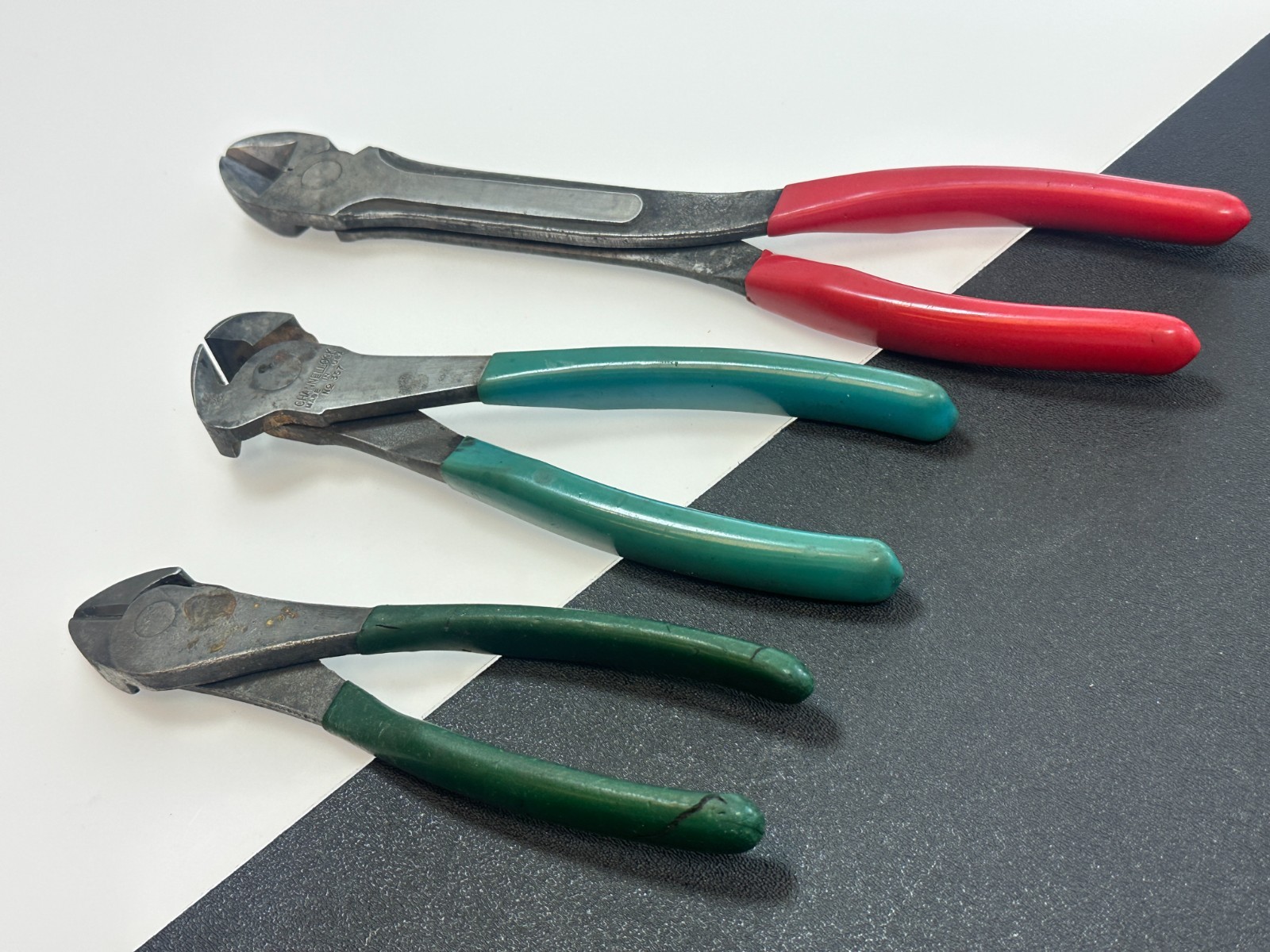 3pc Channellock 357 End Cutter Nippers, MAC 11” Long Reach & Diamond/SK Cutter