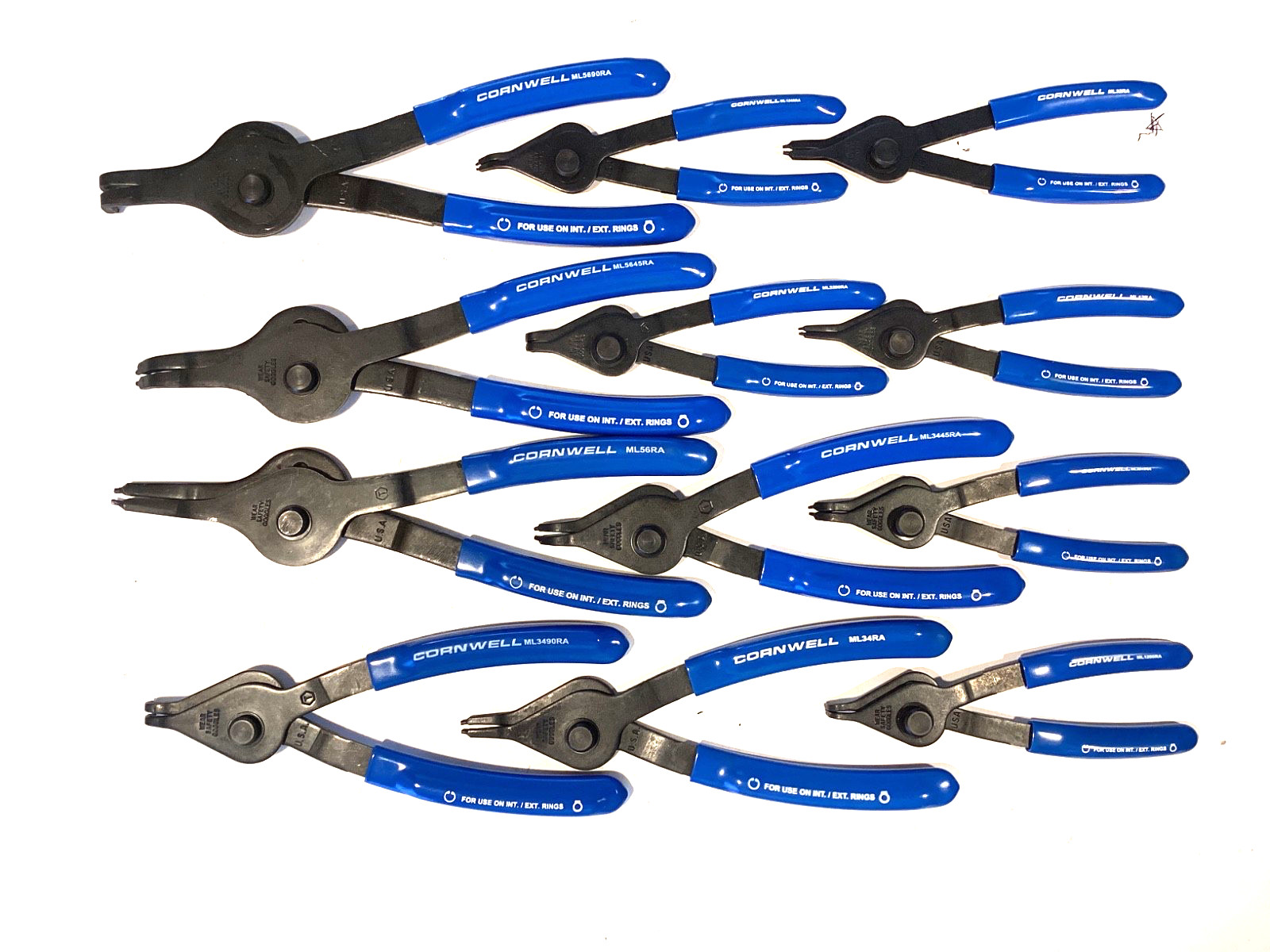 Cornwell Tools USA 12 Piece Convertible Snap Ring Pliers Set & Case ML43RA MINT