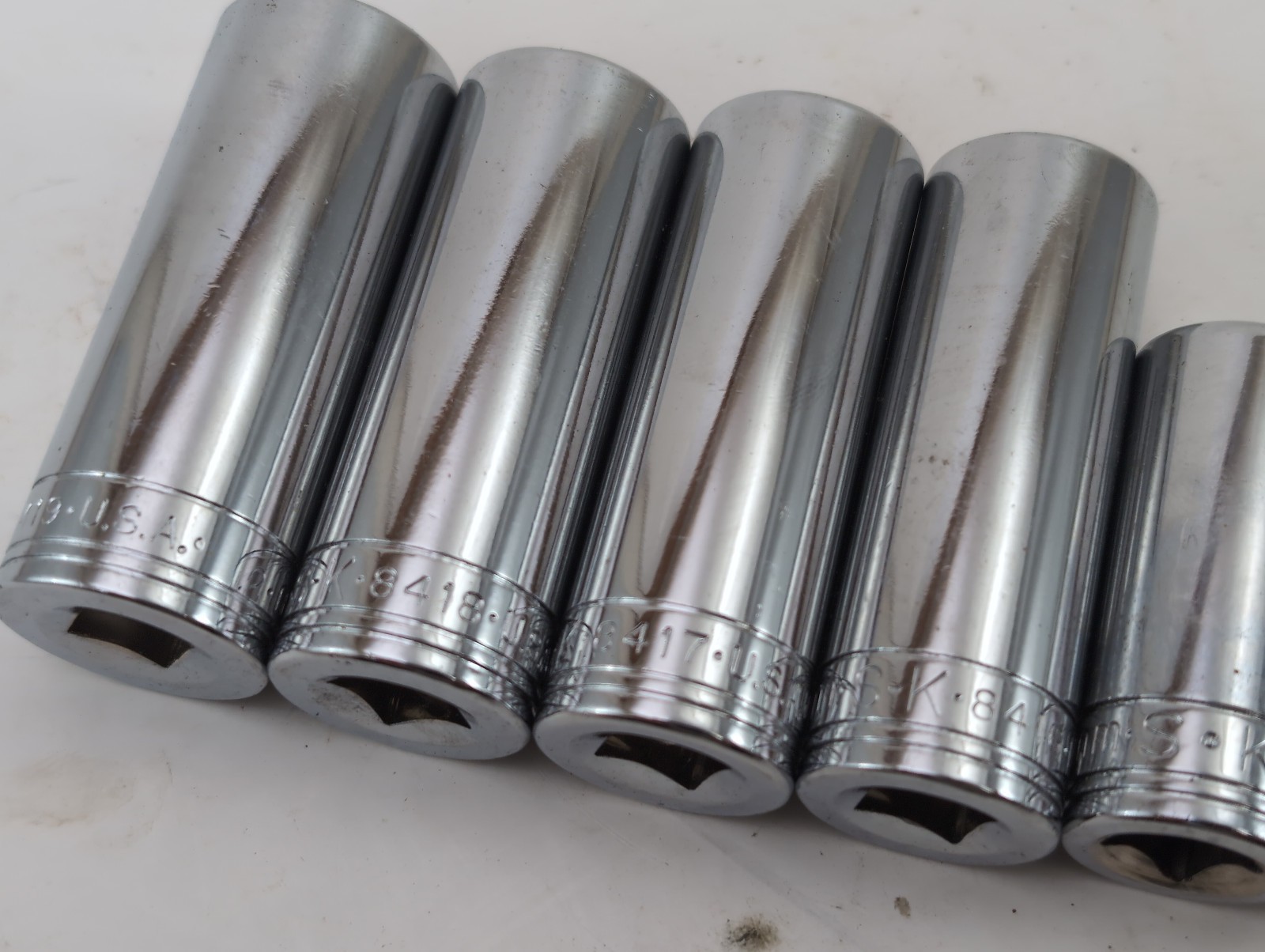 S-K Deep METRIC 3/8″dr 6pt 11pc Set 9mm-19mm – Made in USA – SUPERB!!!