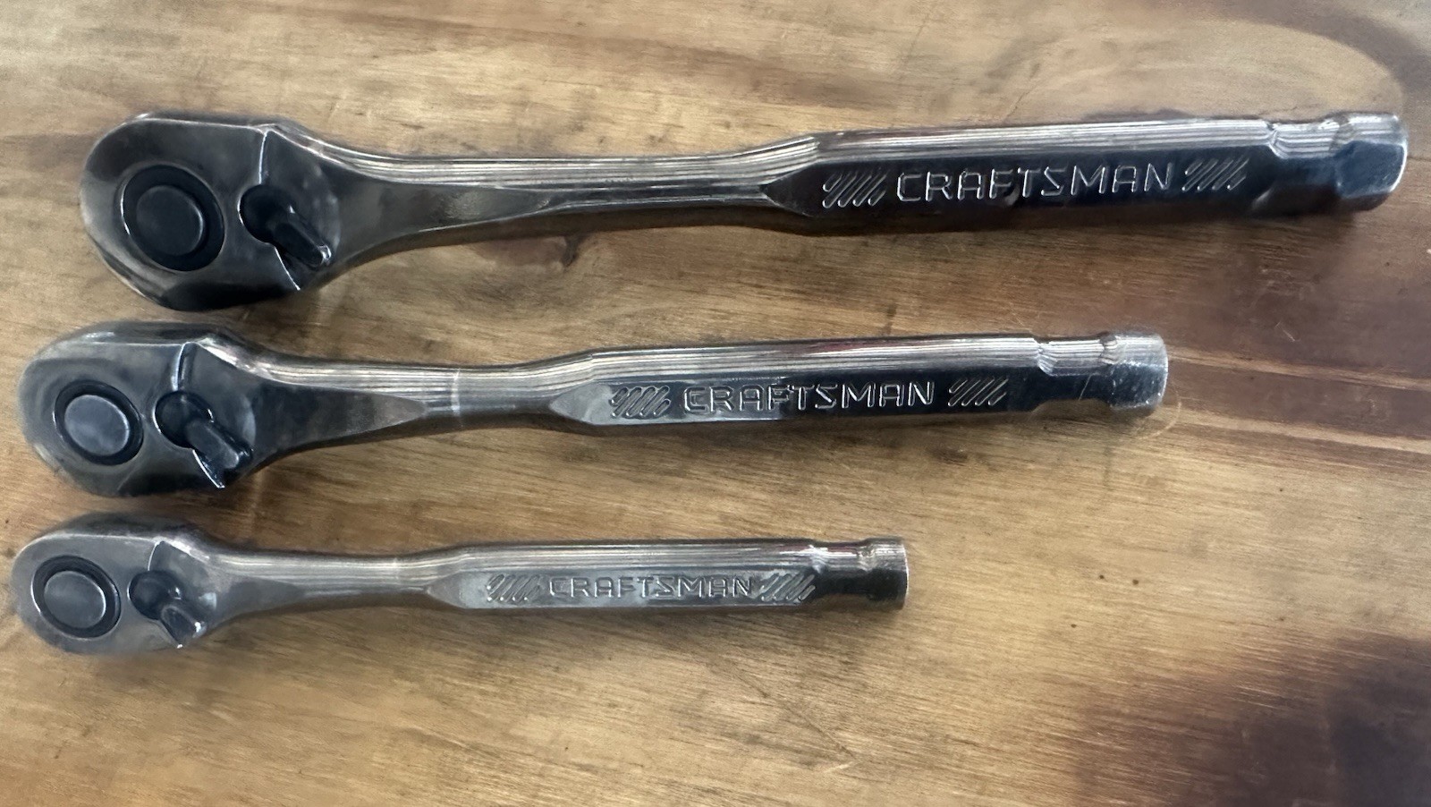 Craftsman Ratchet Set 1/2in, 3/8in, 1/4in Gunmetal Chrome