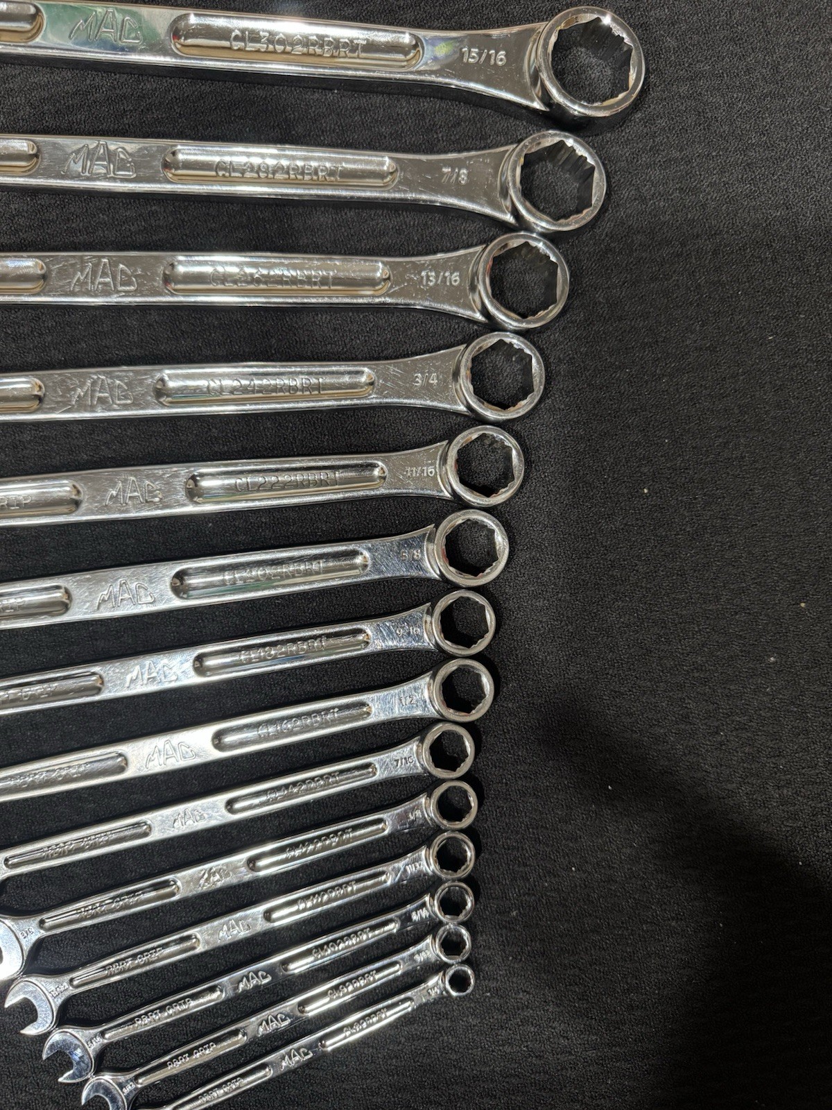 Mac Tools SCL14RBRT 14pc SAE COMBINATION WRENCH SET 6point R.B.R.T 1/4in-15/16in