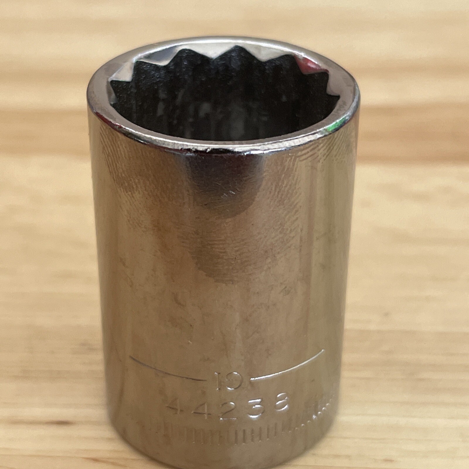 NOS Craftsman 19MM Socket 1/2″ Drive 12 Point Inverted G1 44238 Vintage USA