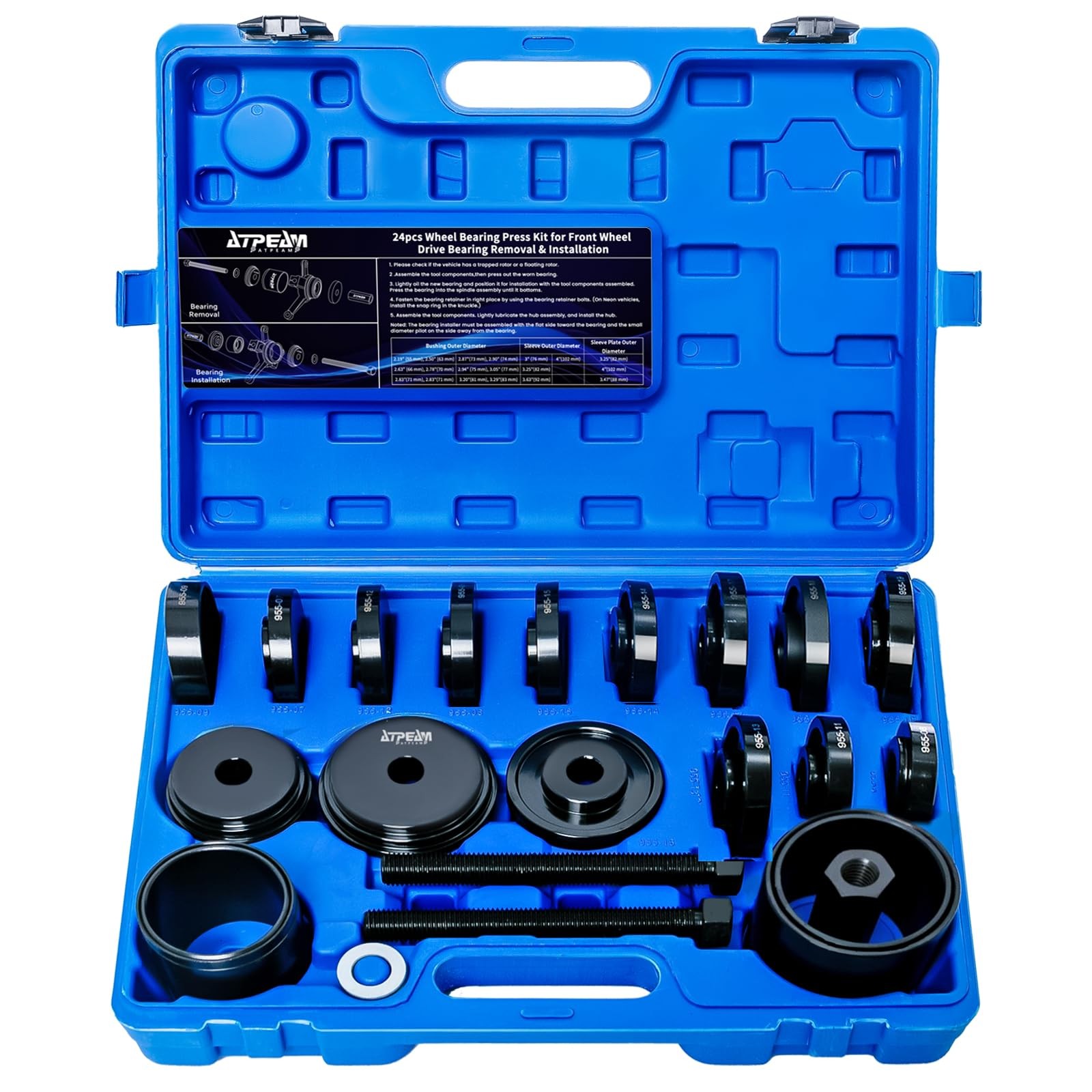 ATPEAM 24pc Wheel Bearing Press Kit, Removal & Installation Set…