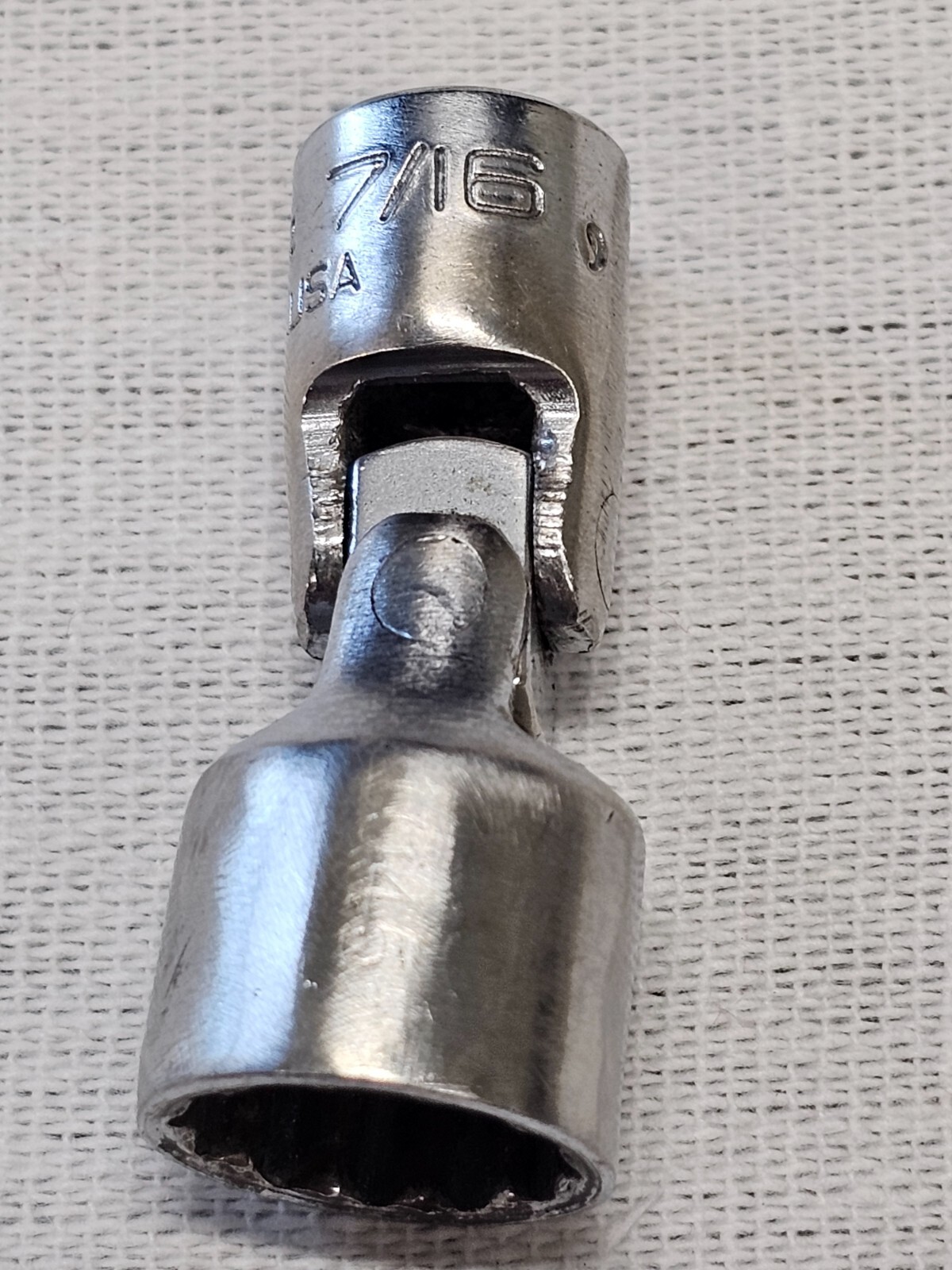 Snap-on 7/16″ Standard Swivel Socket Sae 12 Point TMU141 1/4″ Drive USA