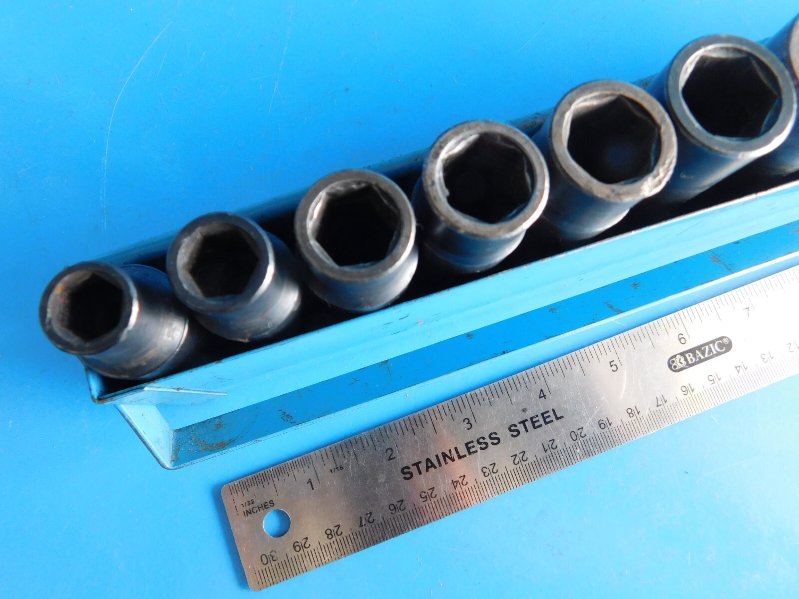 USED,MATCO 1/2 IN. DR. DEEP METRIC SOCKETS 10,11,13,14,15,16,17,18,19,21,&24MM