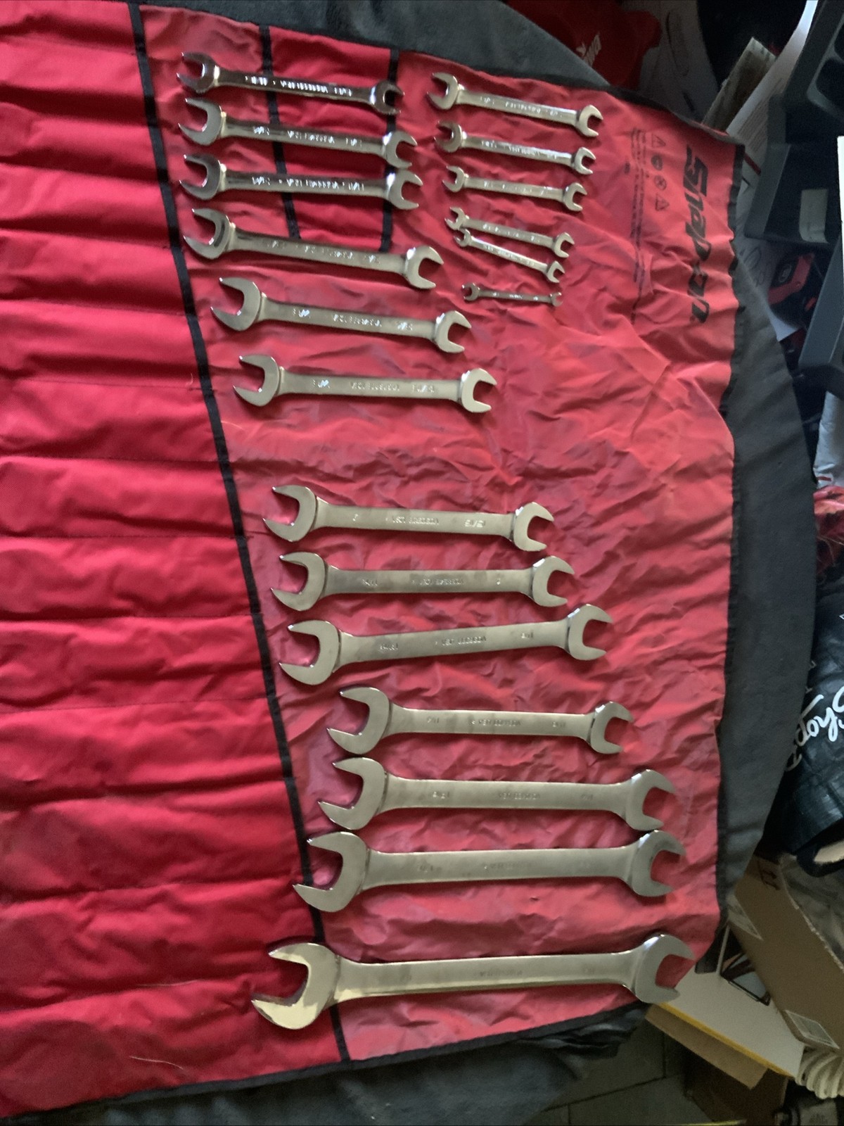 Snap On Double Open End Wrench Set, Big Set, 1/4 – 1 5/8….missing 1 In Set