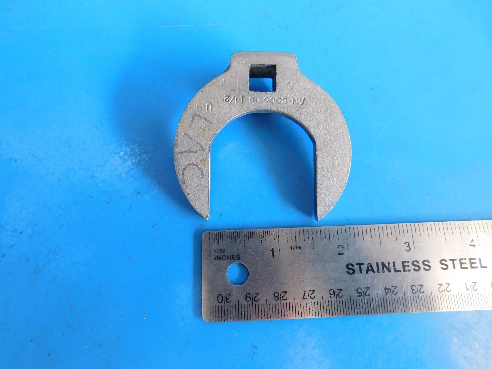 USED, » 1- 1/2 IN » 3/8 IN. DR. OPEN END CROWSFOOT , PART #AN8506-18