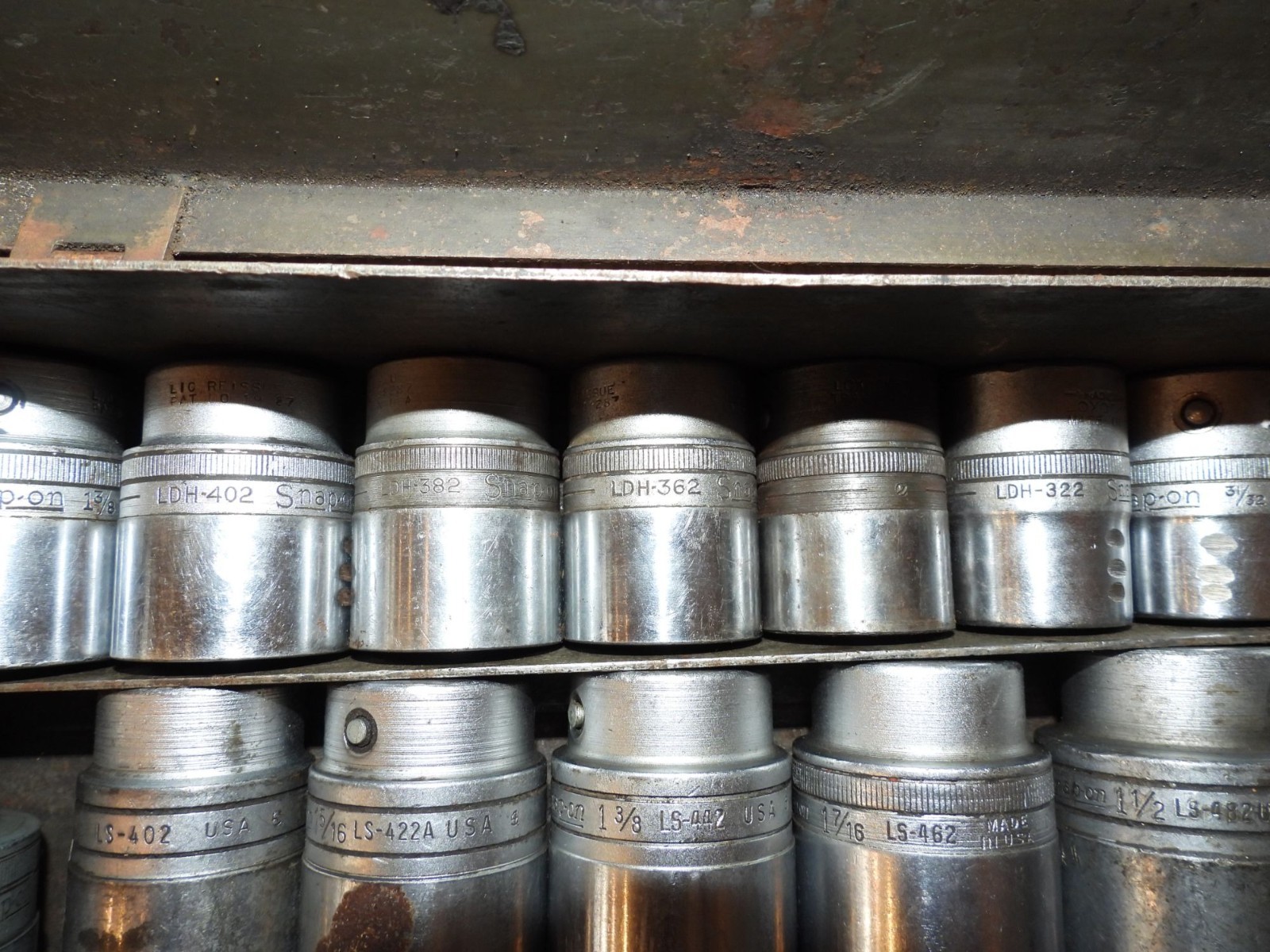 Vintage Snap On 28 Pc 3/4″ 3/4inch Drive Socket Set w/ Dr Metal Box