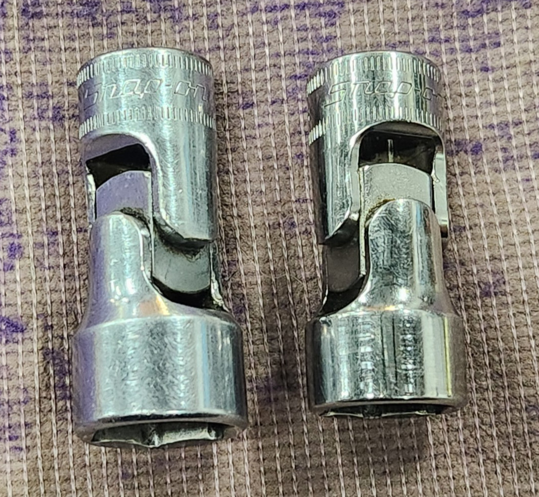 Snap On FSUM17 & FSUM16A 6 Point 3/8″ Drive Shallow Swivel Socket PAIR