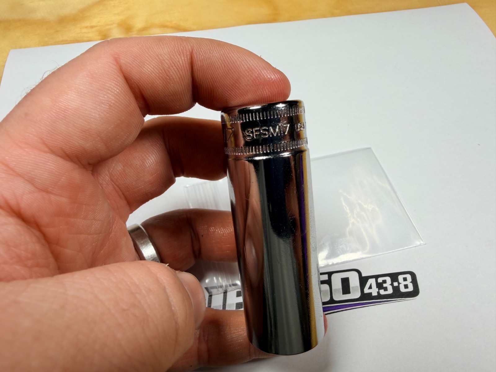 Snap-On Tools USA NEW 3/8″ Drive 17mm Metric 6pt Deep Chrome Socket SFSM17