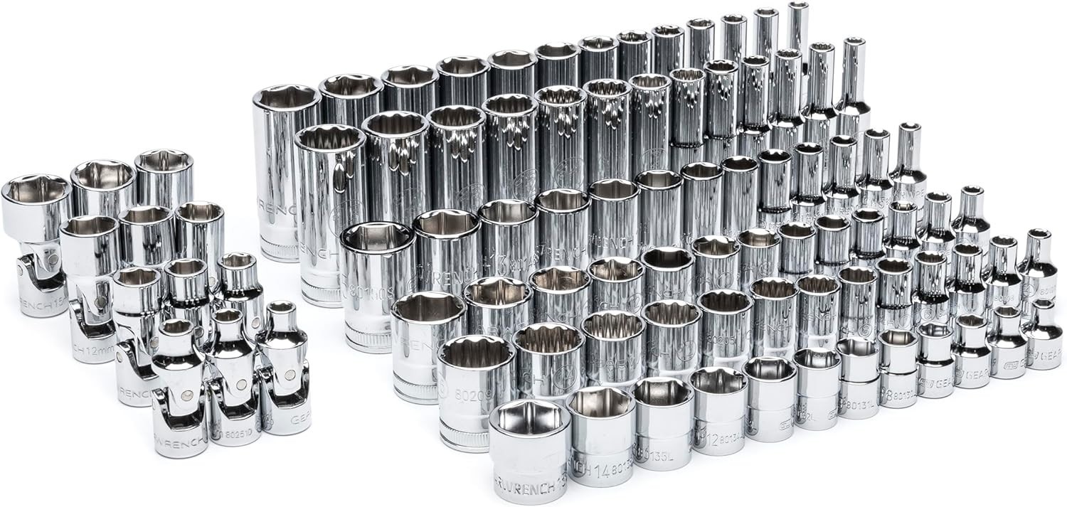 89 Piece 1/4� Drive Master Metric Socket Set in Foam Storage Tray-GWMSSKT14MM