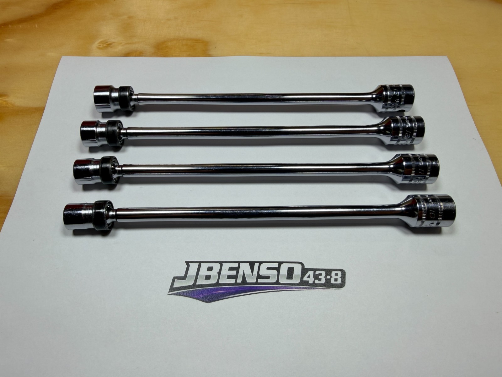 Snap-On Tools USA RARE 4pc 3/8″ Drive Metric Swivel Extension Socket Set FLXM804