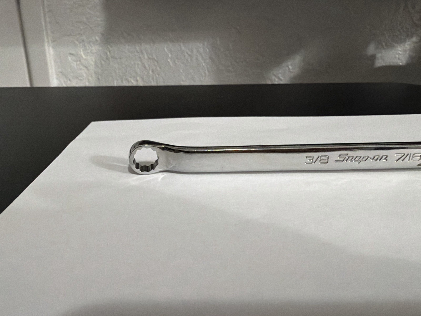 Snap-on Tools 3/8 x 7/16″ Offset Double Box End Wrench XB1214A USA
