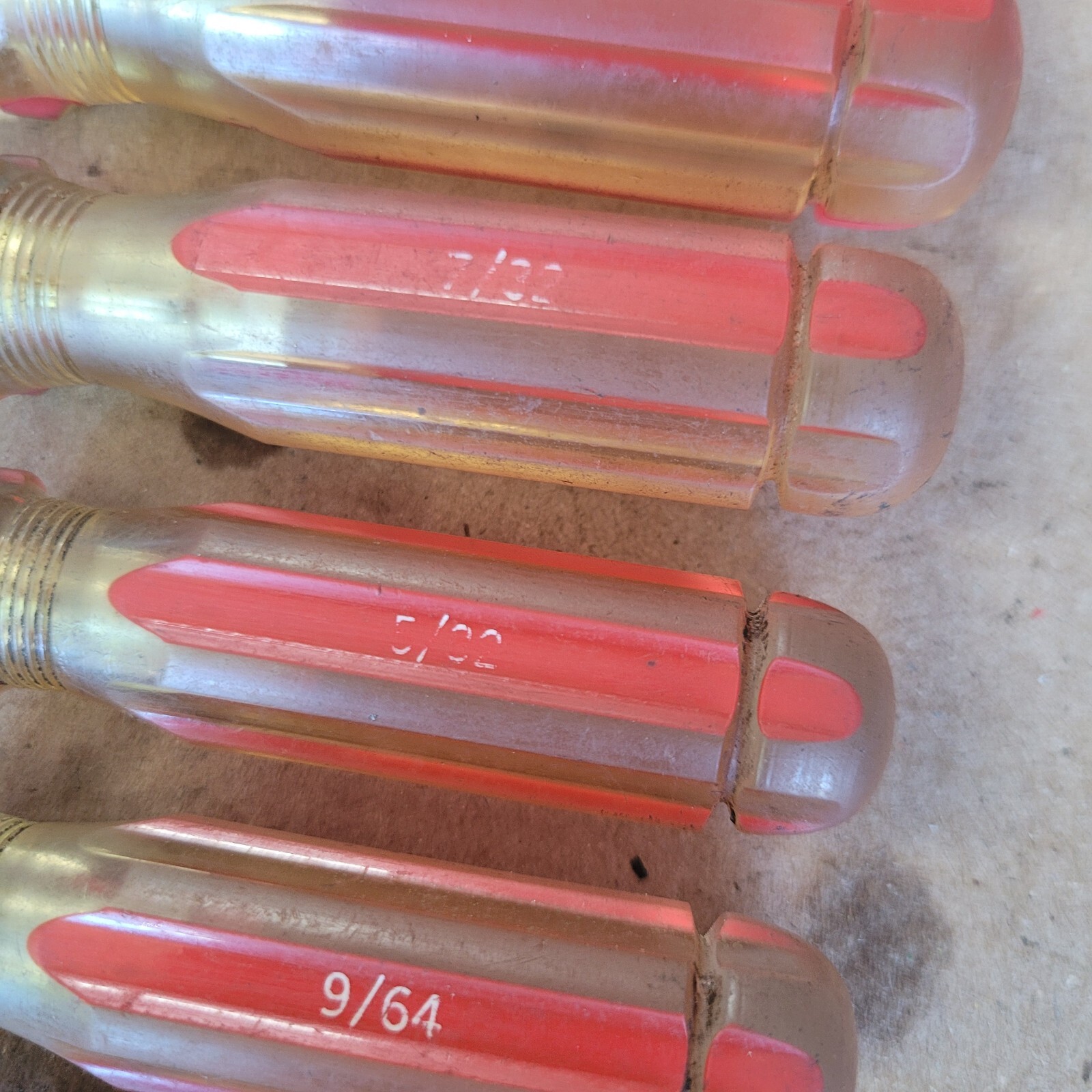 RARE Cal-Hawk BALL END SAE HEX SCREWDRIVERS 6 pc Set 1/8″-5/16″ Vintage Tools