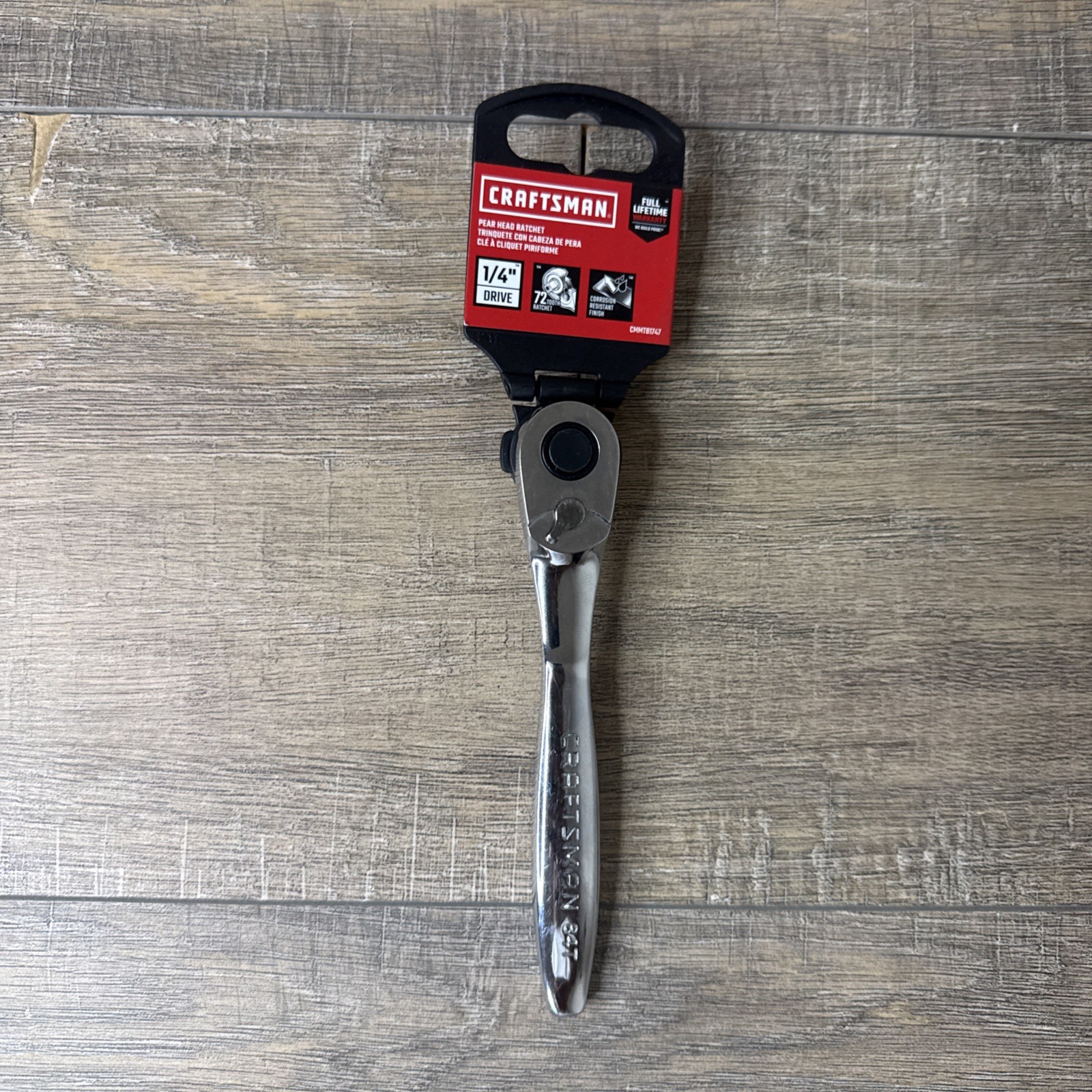 Sears Craftsman Nos 1/4” Thin Profile Full Polish Ratchet 44994 L-AH