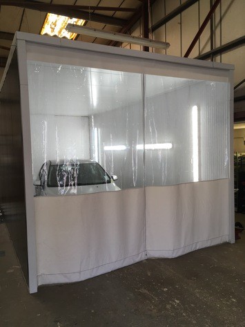 30FT GARAGE AUTO-BODY RENOVATION BOOTH REPAIR SMART REPAIR GARAGE DIVIDER UK