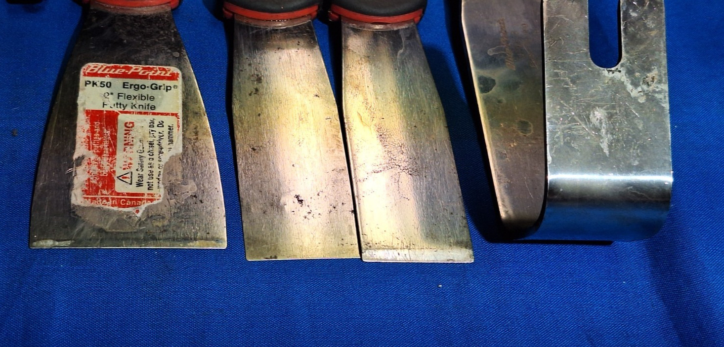 Blue Point 8 piece Knife blade, scraper, V & U Blade door panel tools