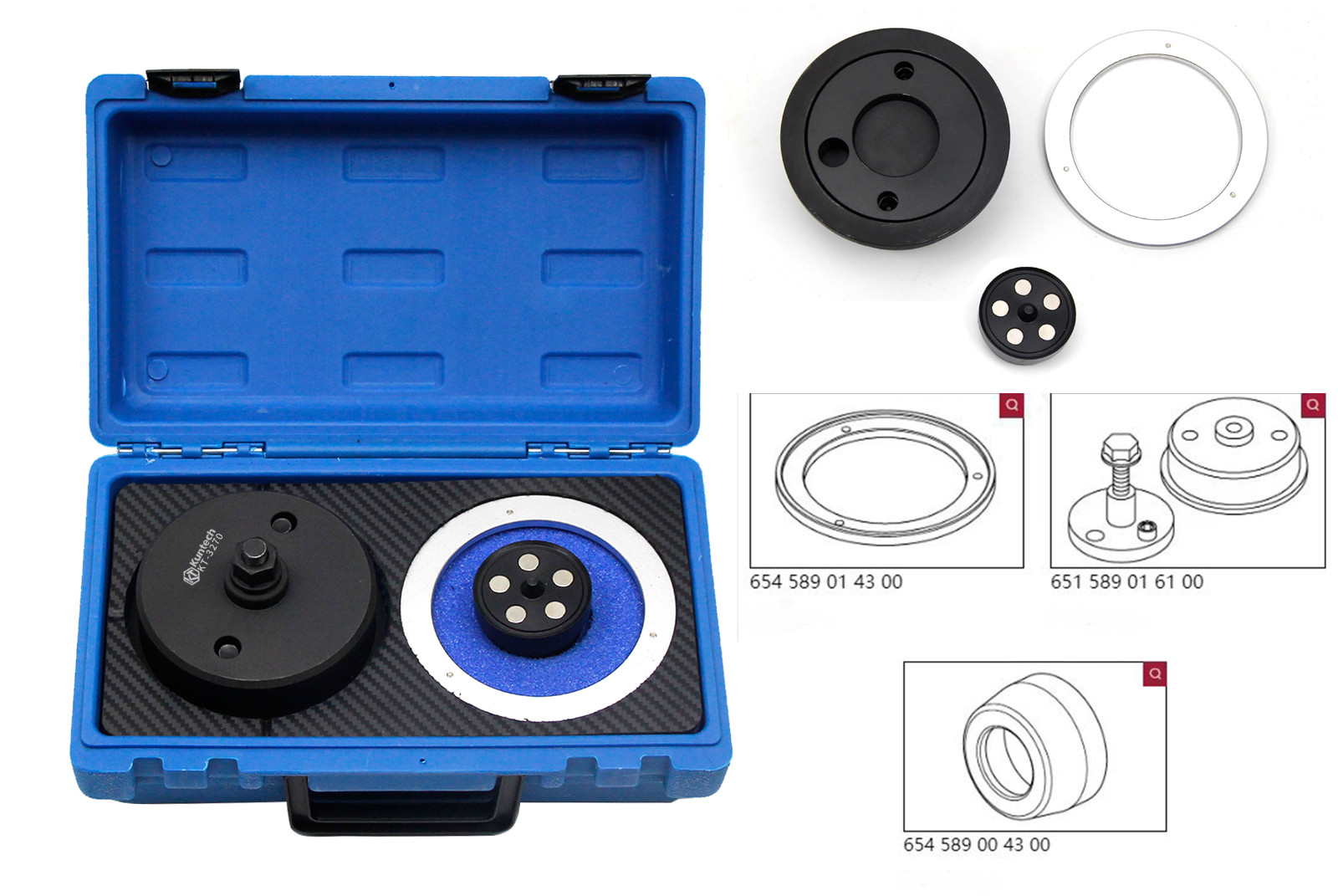 Crankshaft Front & Rear Oil Seal Installation Tool for Benz M256 M654 M651 M654