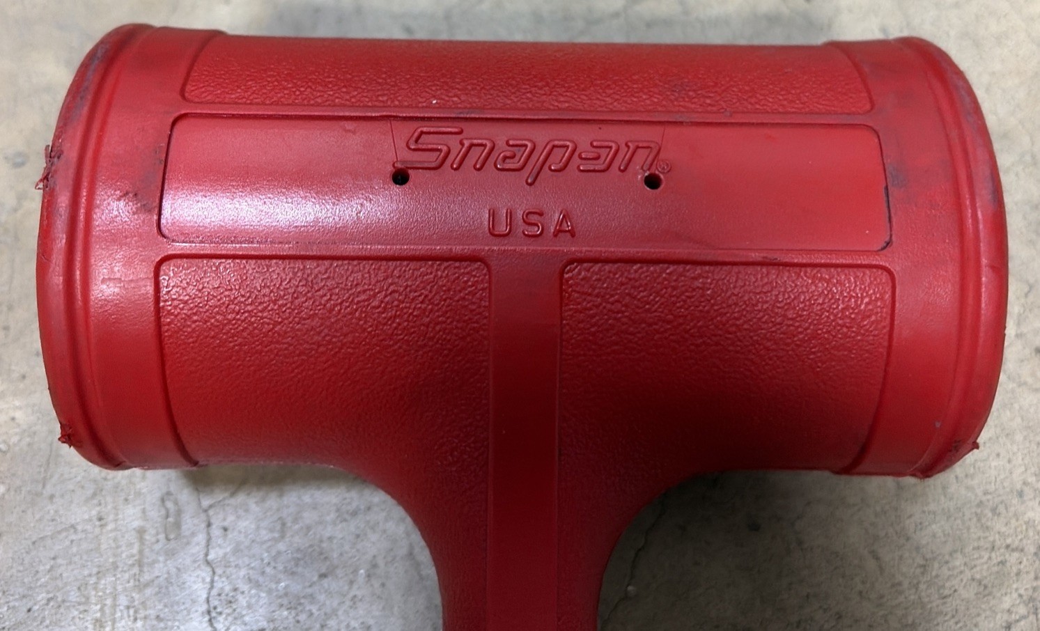 Snap-On Tools 56 oz Soft Grip Dead Blow Hammer Red HBFE56 EUC
