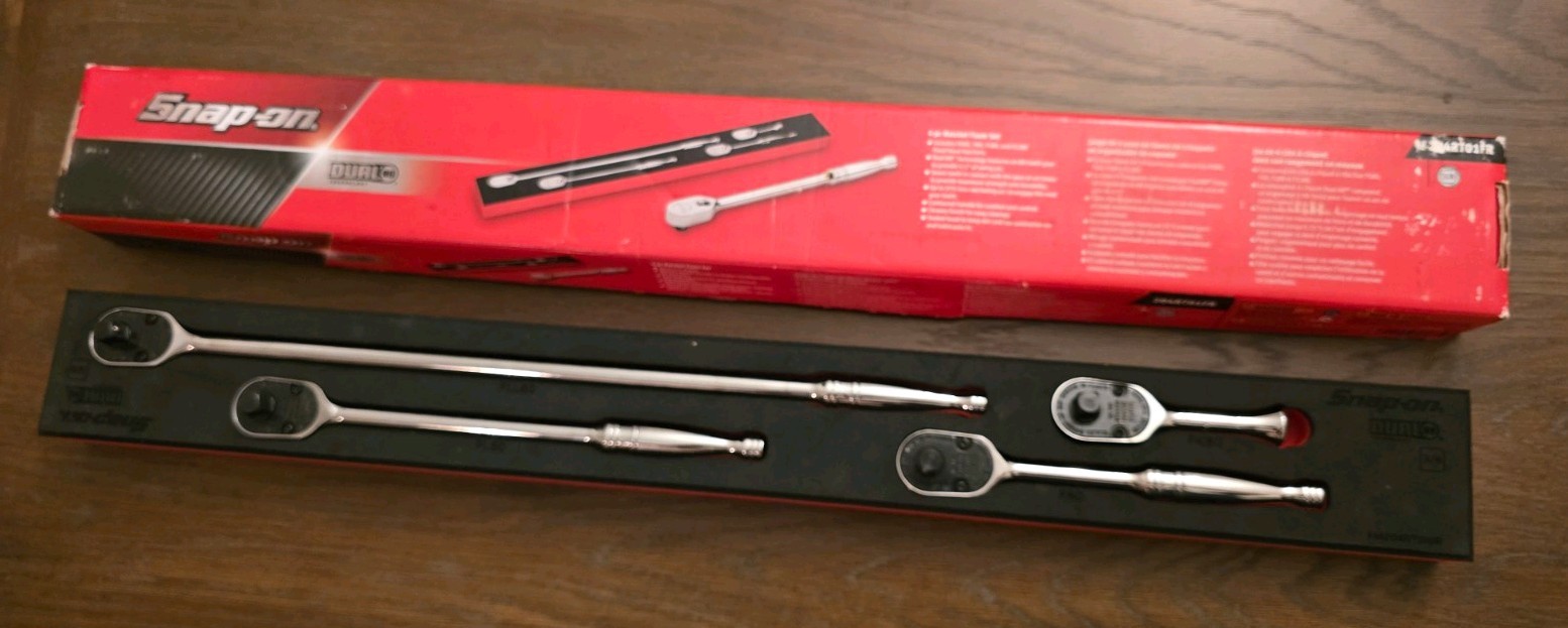Snap-On Tools USA New 4pc 3/8″ Drive Ratchet Set F80 FL80 FK80 FLL80 204RT01FR