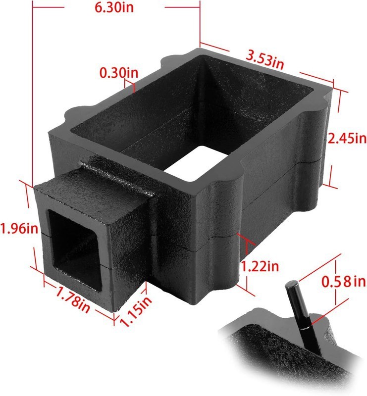 Black Cast Iron Flask Mold Holder 2 Pieces, Suitable for Sand Casting Metal,