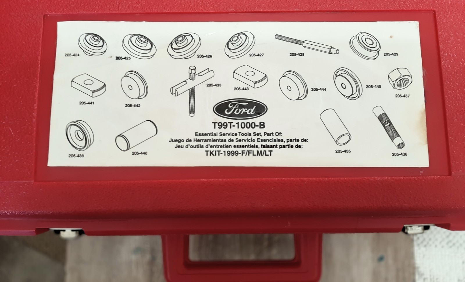 Ford Rotunda T99T-1000-B Super Duty Axle Differential Tools TKIT-1999-F/FLM/LT