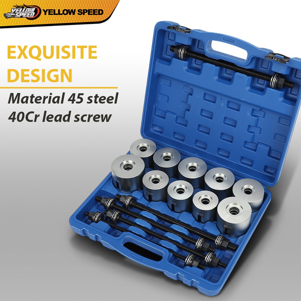 Universal Press & Pull Sleeve Kit Bush Bearing Removal Insertion Tool Kit 27 PCS