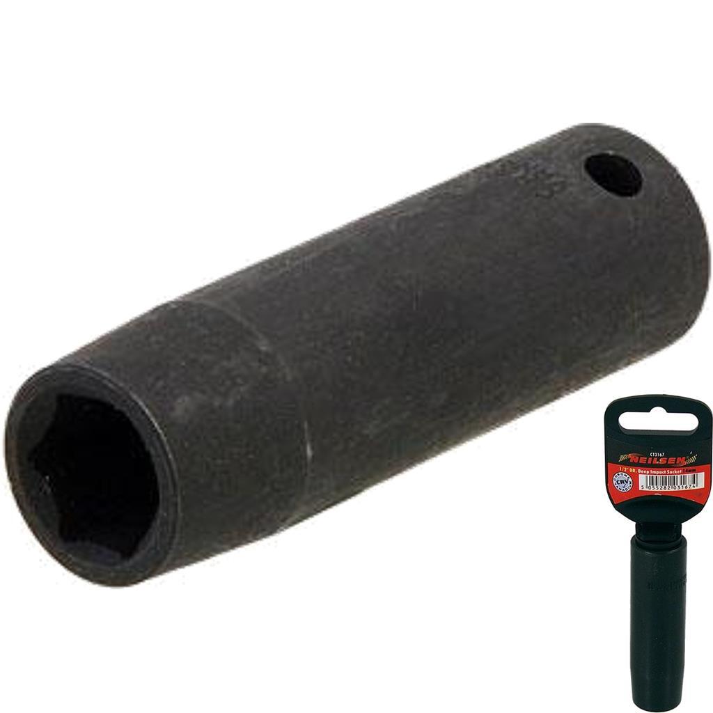 Neilsen 1/2″ Drive Standard Deep Square Metric Single Impact Socket 14mm