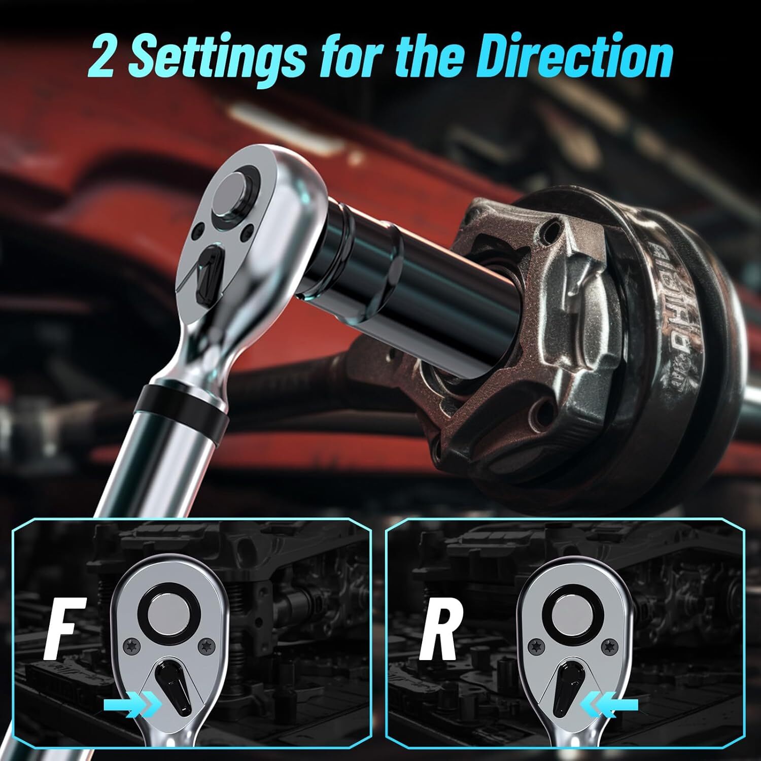 Seesii Digital Torque Wrench 1/2″ Reversible Electric Torque Wrench 17-340Nm LED