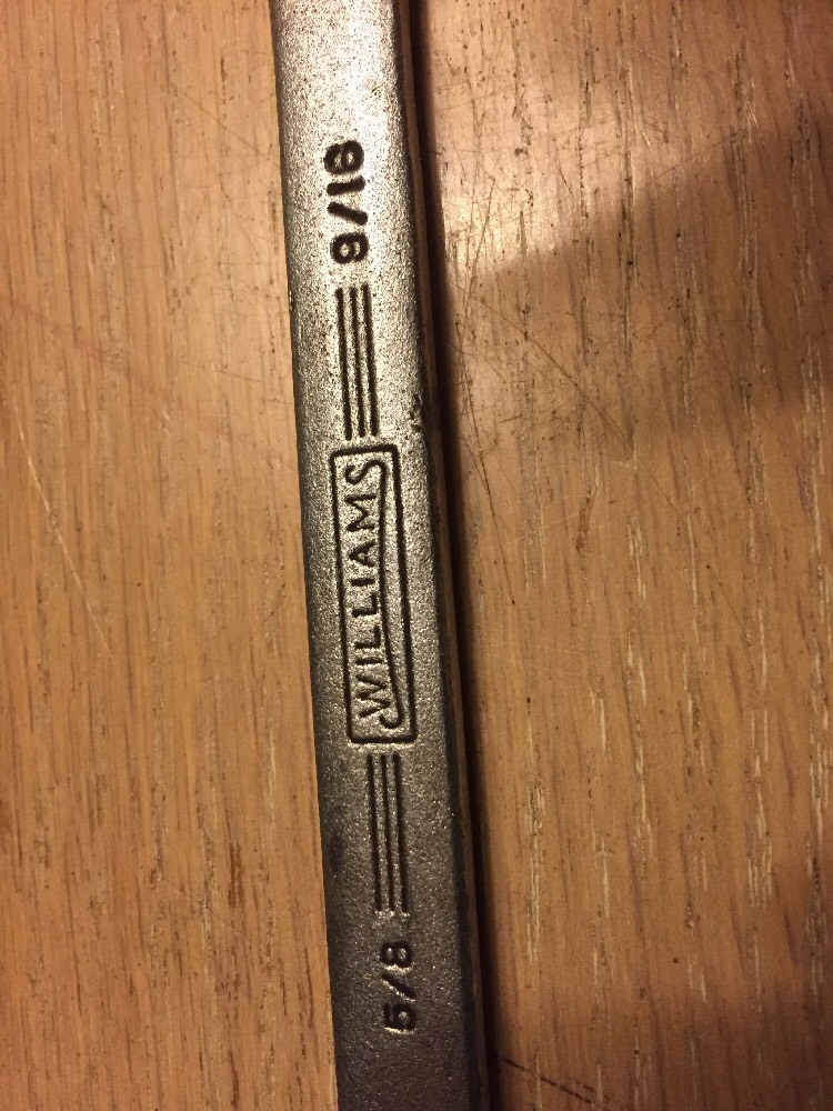 Williams Superrench Tool USA Vintage Open End 5/8-9/16 Wrench 7″Long Free Ship