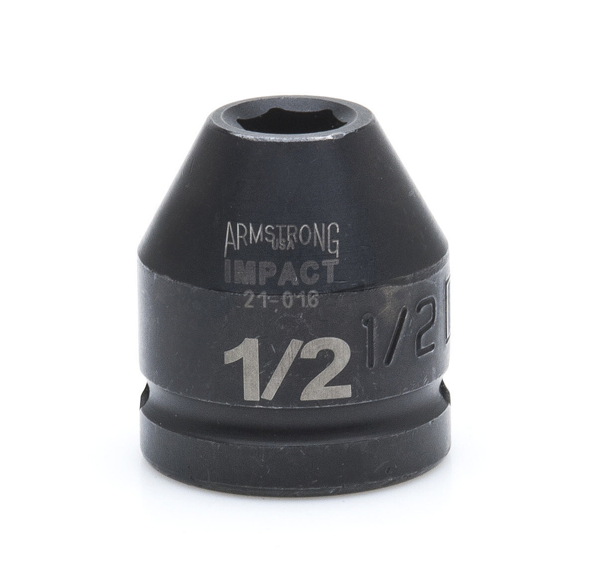 Armstrong Tools 21-044 – 1-3/8″ x 3/4″ Dr 6 Pt. Std Impact Socket USA Mfg
