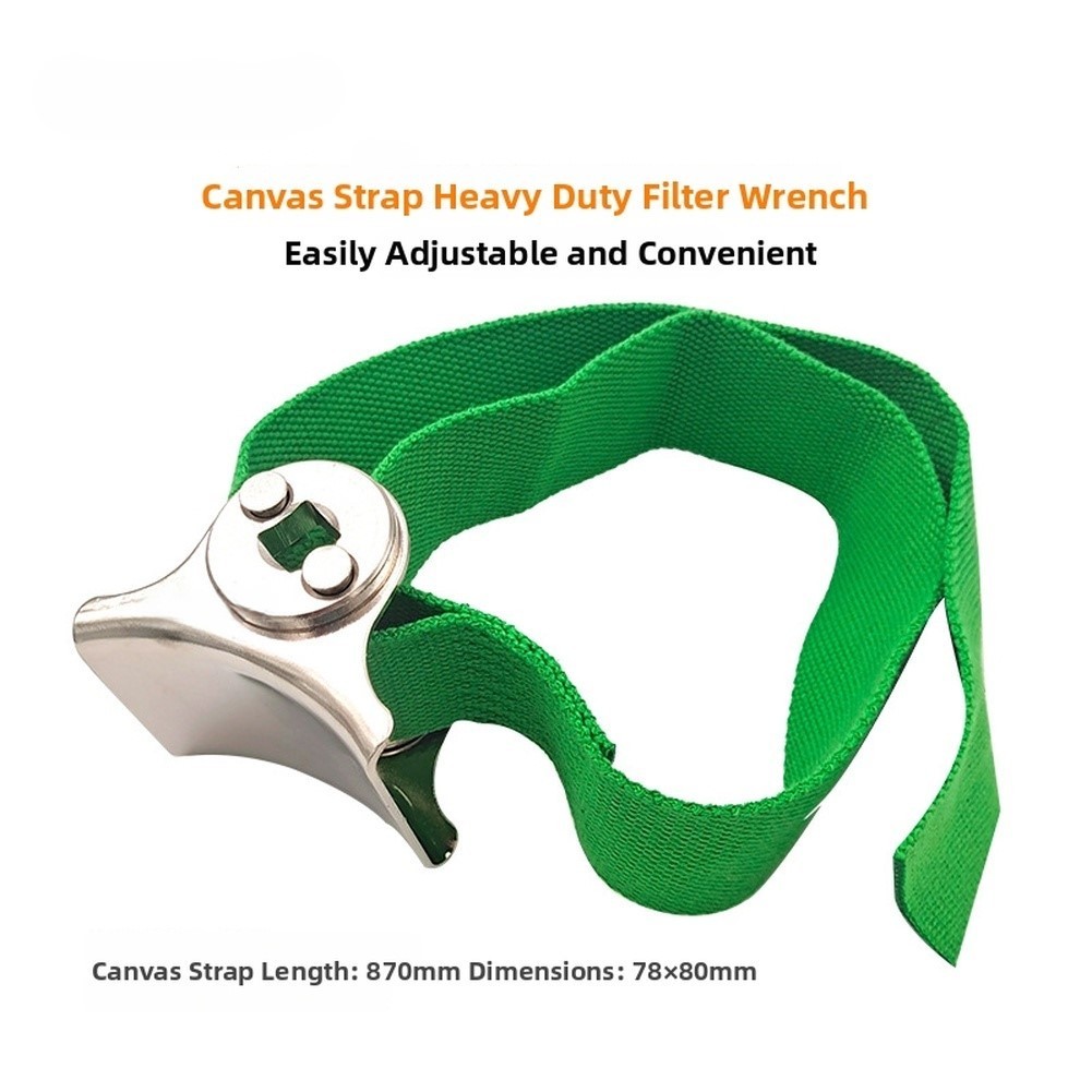 Lightweight Oil Filter Wrench 0.38kg with Non Slip Canvas Belt for Portable Use