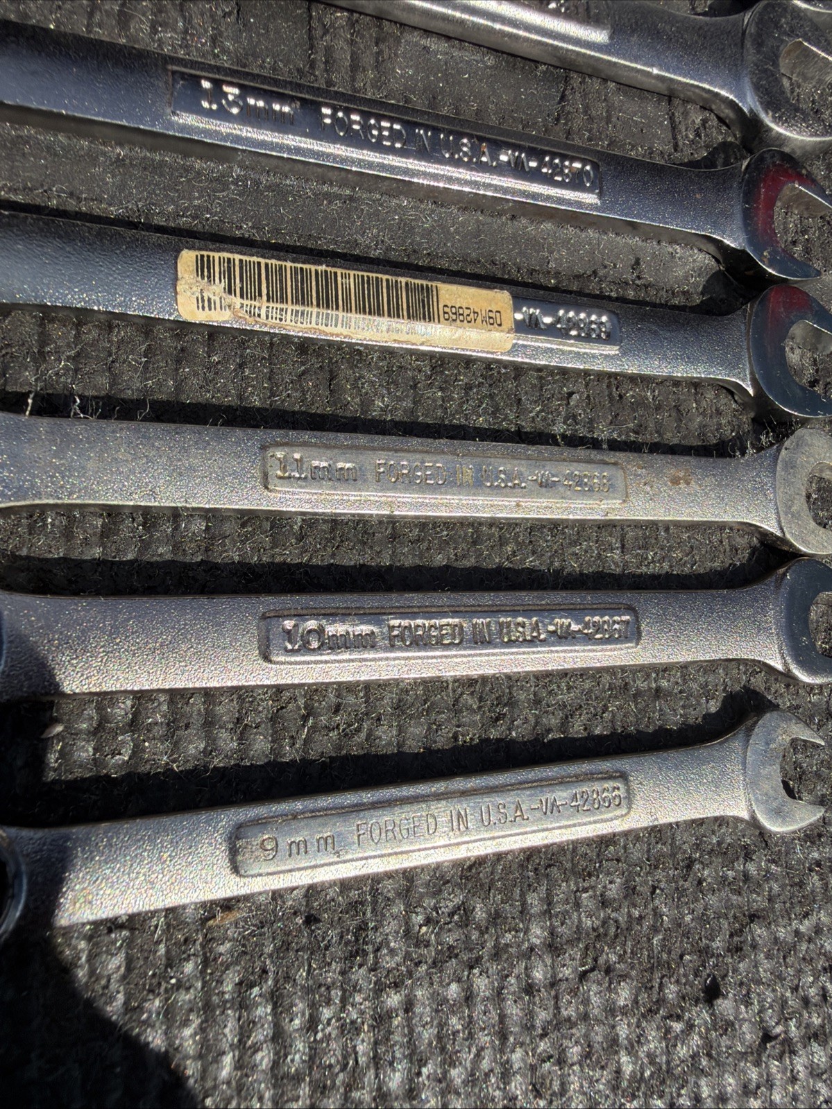 10pc Sears Craftsman USA 6 Point Metric Combination Wrench Set 9-18mm Many New