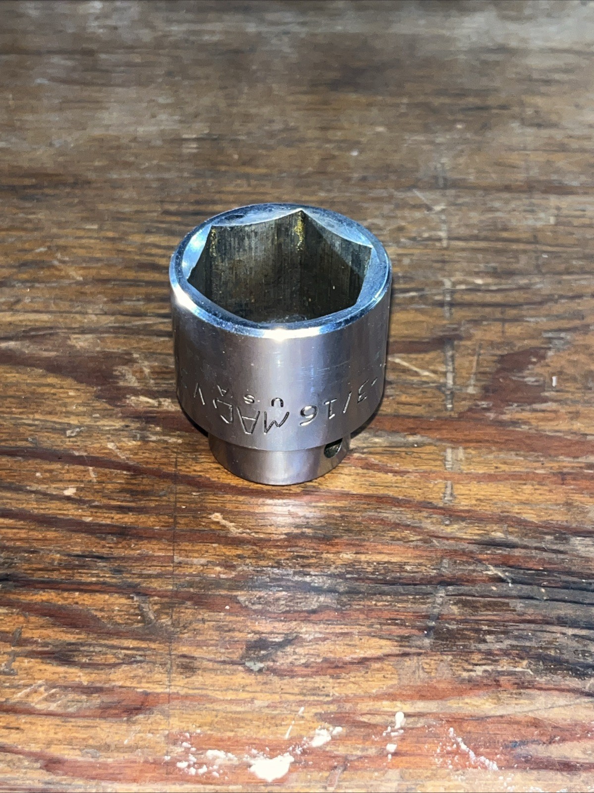 MAC Tools V386 1/2 Inch Drive 1-3/16 6 Point Shallow Chrome Socket