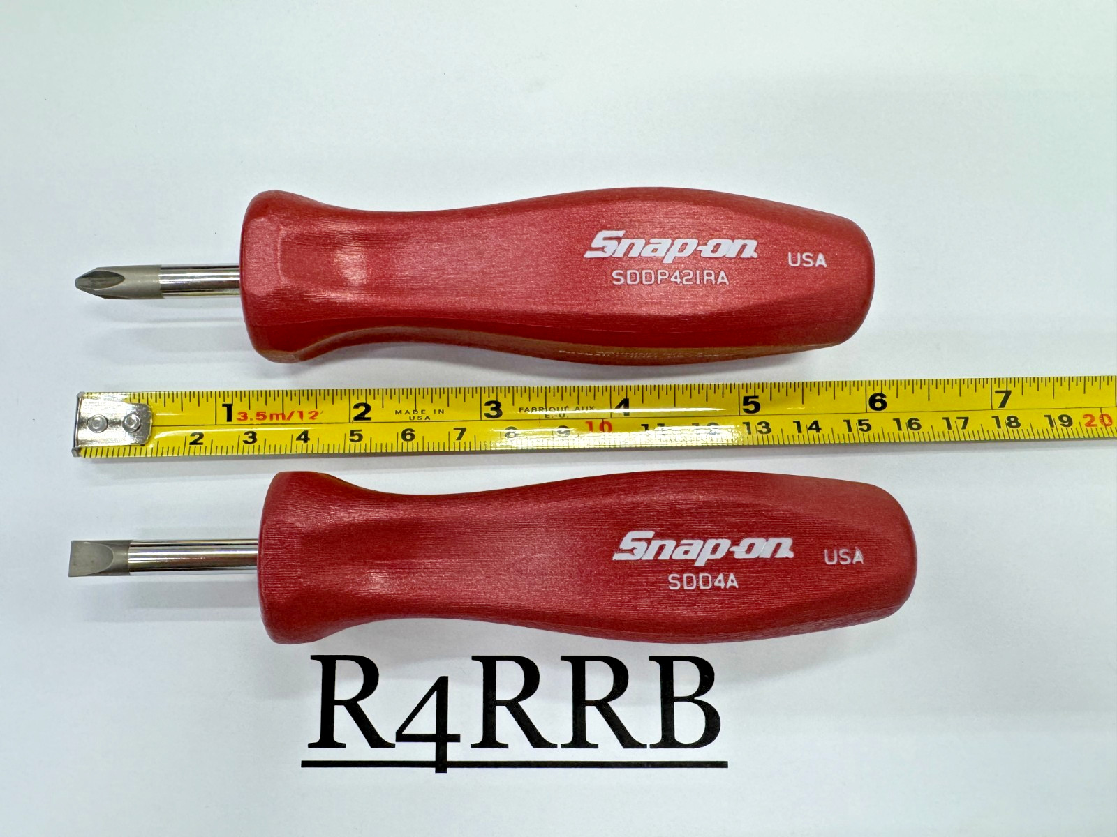 Snap-on Tools RARE PEARL RED 2pc Hard Standard Handle Stubby Screwdriver Set 100
