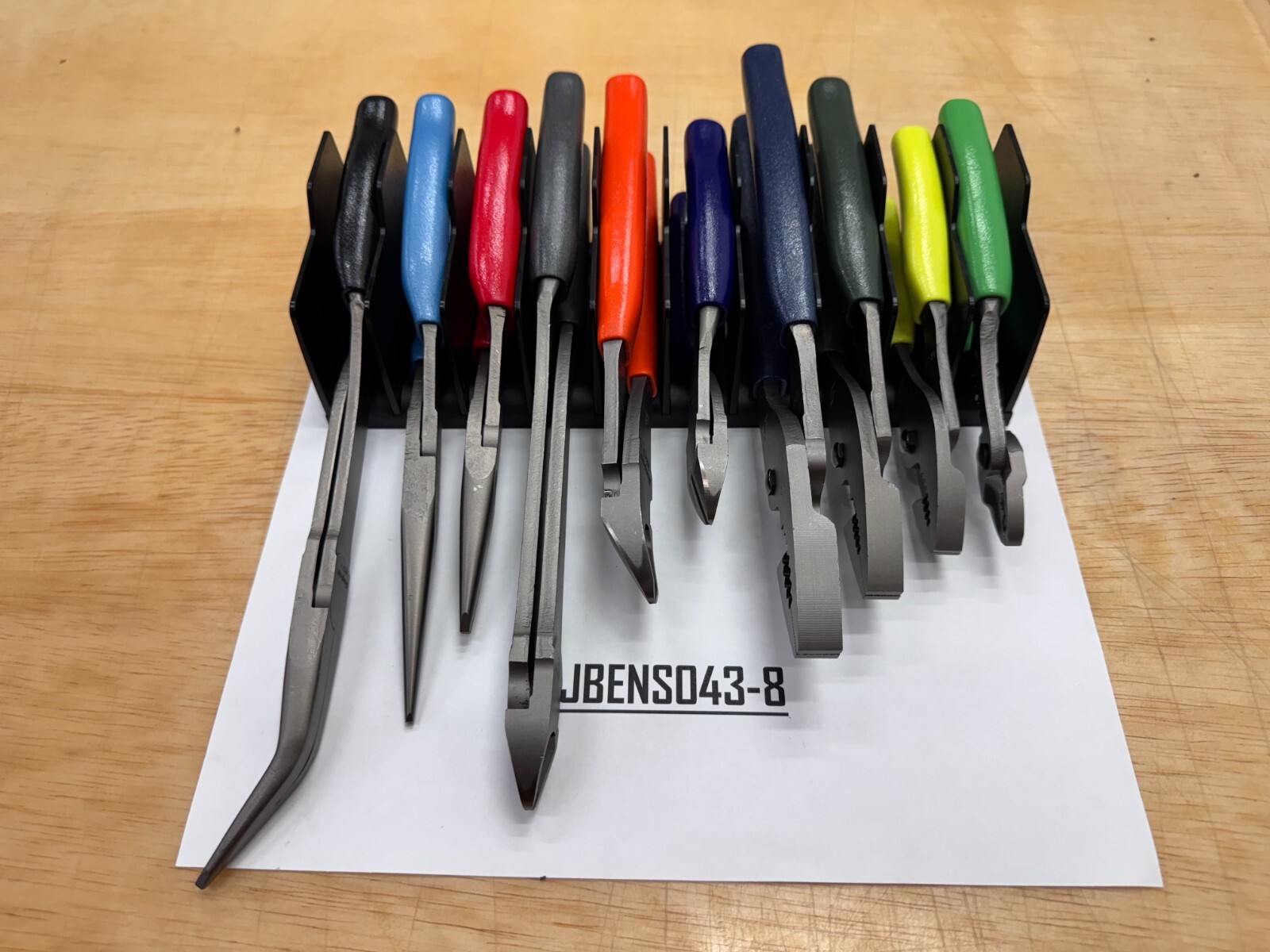 Snap-On Tools USA NEW 10pc MULTI-COLOR Soft Grip Assorted Plier Rack Set