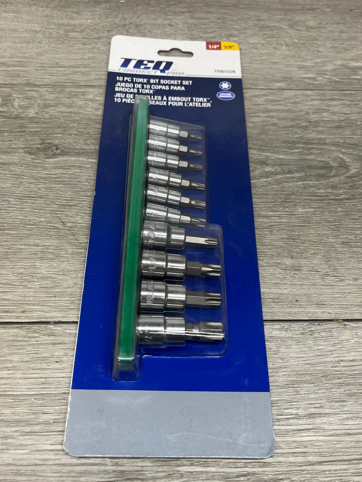 TEQ Correct TP80722N Professional 10-Piece 1/4″ and 3/8 Drive TorxBit Socket Set