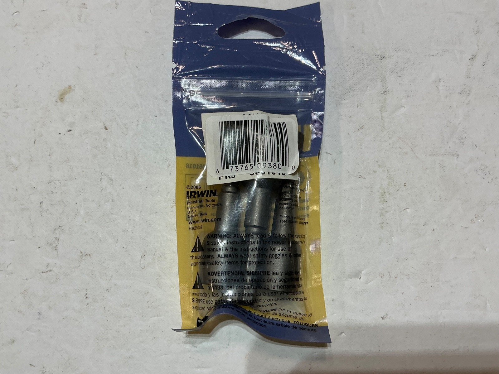 New Irwin 3 pc1/2″ Magnetic Nuttsetter #3051018 2 9/16″ long 1/4″ hex shank