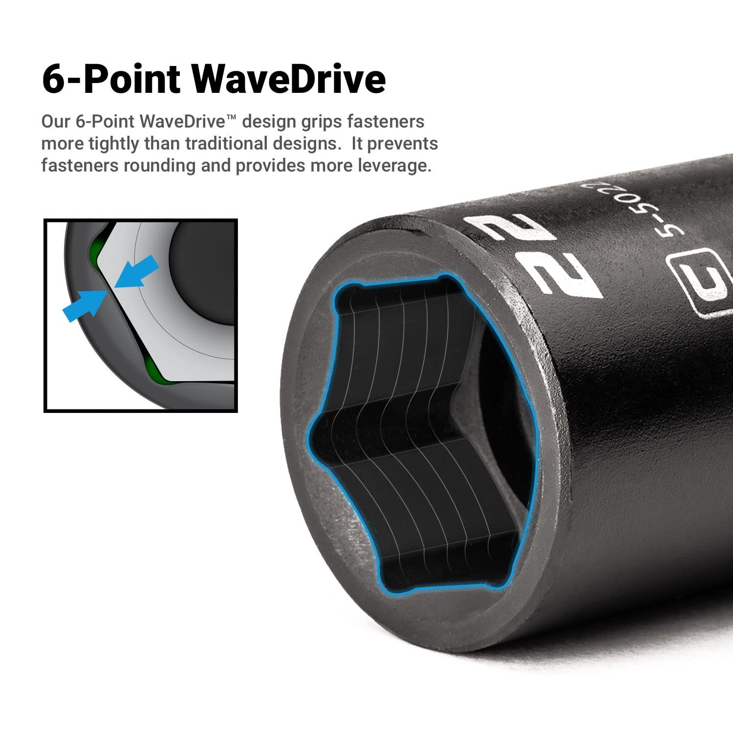 Deep Impact Socket 1/2″ Drive 6-Point Metric Tool (22mm) – Heavy Duty, Durable