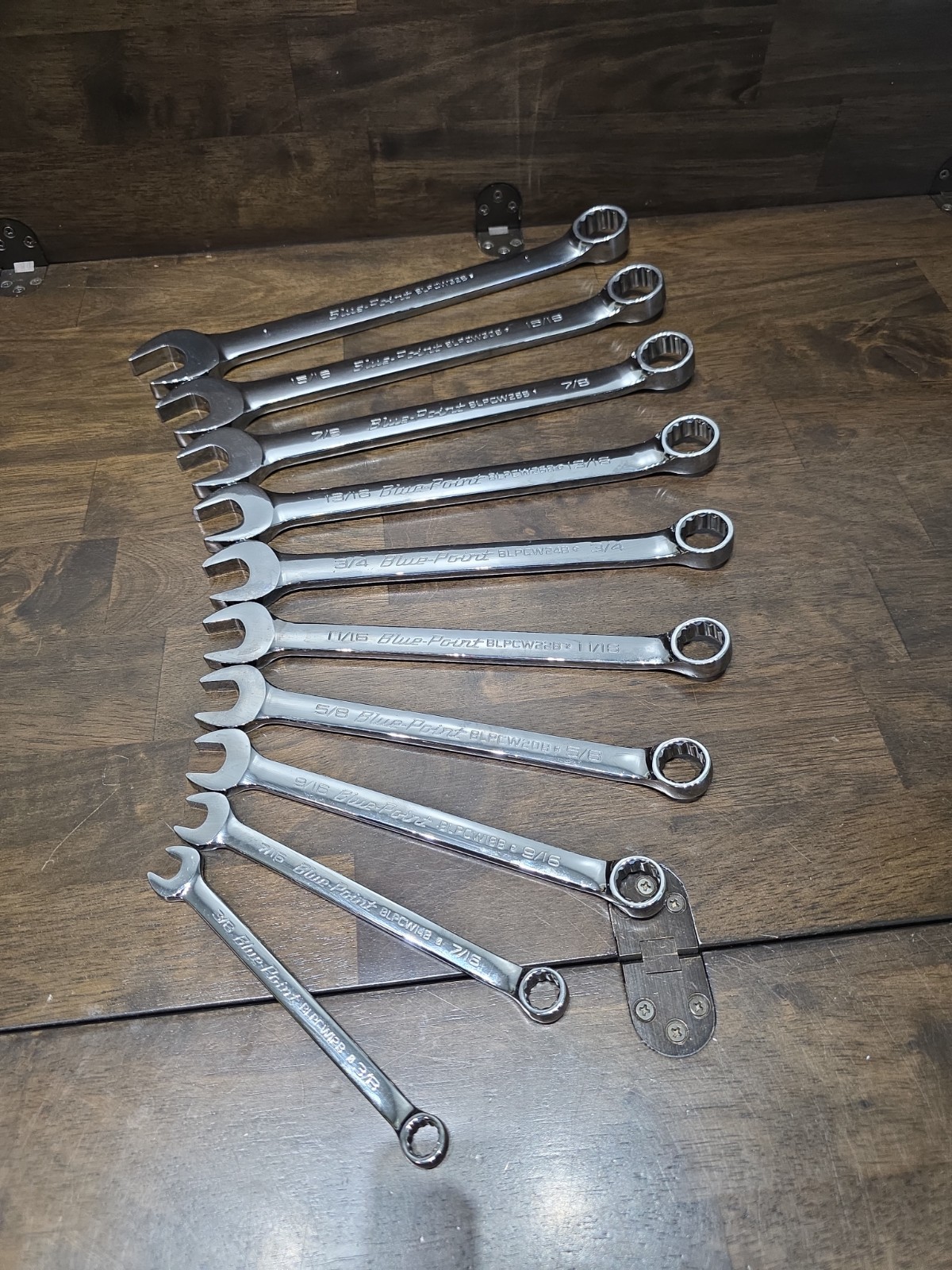 10 pc set-Blue Point USA By Snap On SAE Combination Wrench Set 3/8″-1″ – NO 1/2
