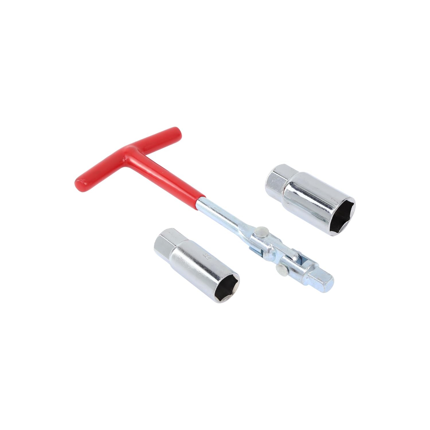 GZZTORES Spark Plug Socket Wrench T-Handle 5/8 Inch (16mm) and 13/16 Red