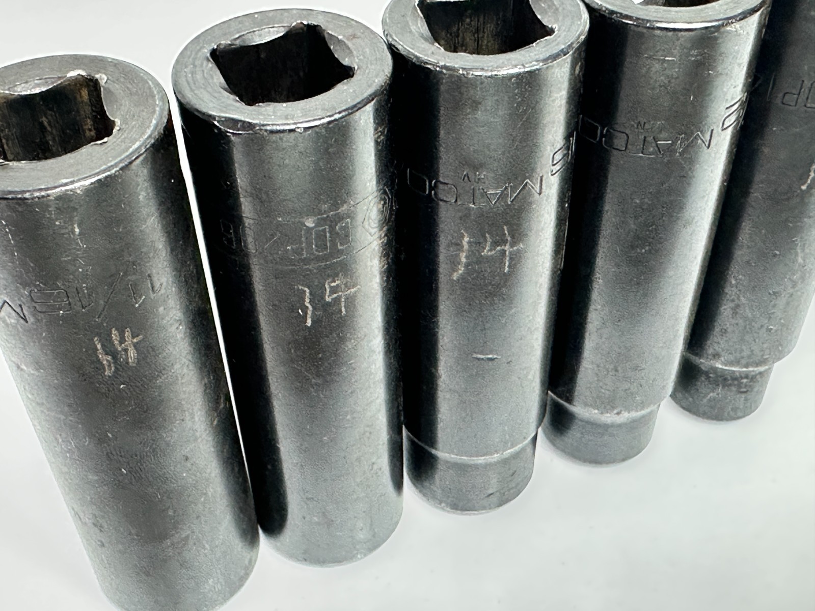 Matco USA 1/2” Drive Deep Impact Socket Lot, CDP146 CDP166 CDP186 CDP206 CDP226
