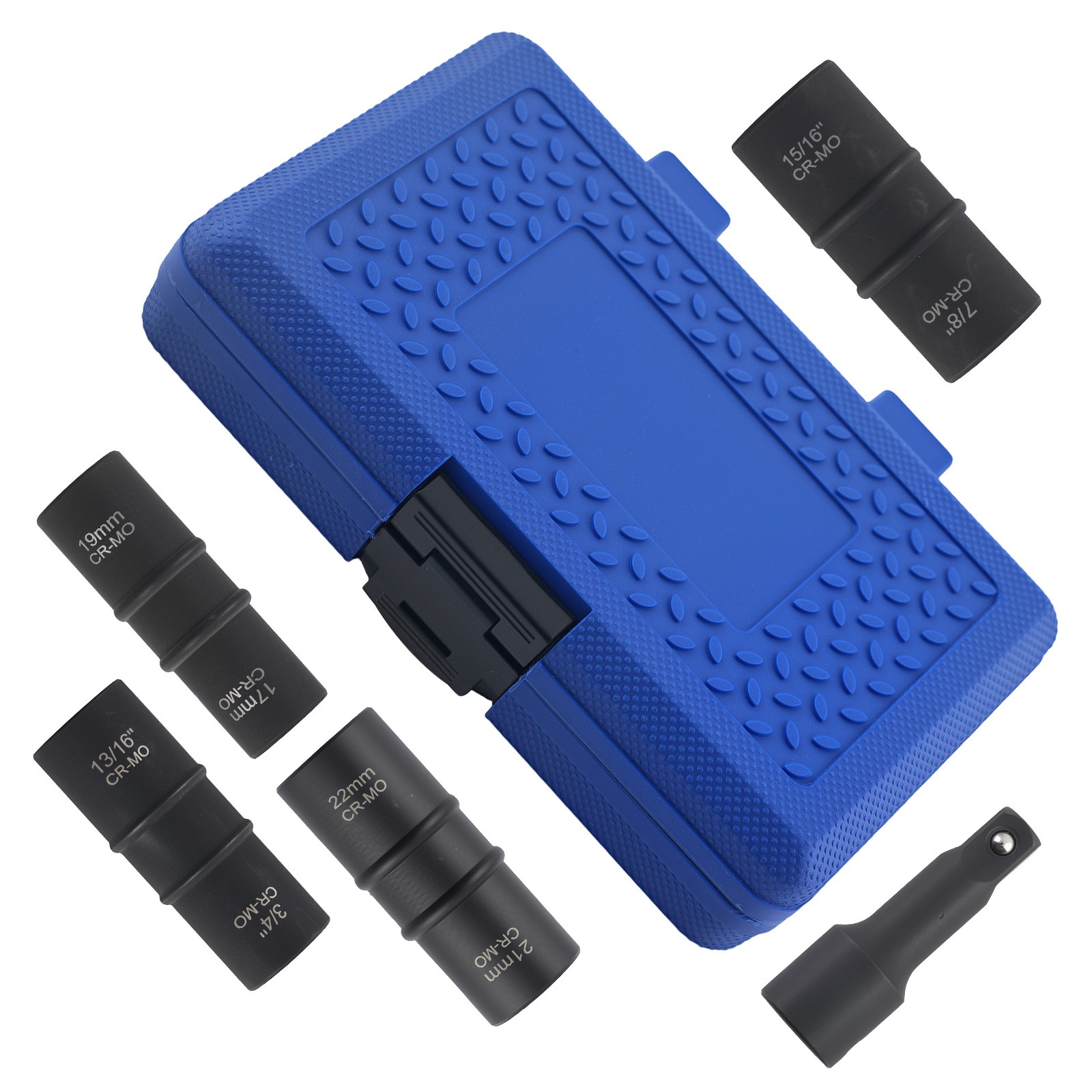 5PC Flip Impact Socket Set 1/2″ Drive 17mm-22mm 3/4″-15/16″ with 3″ Extension