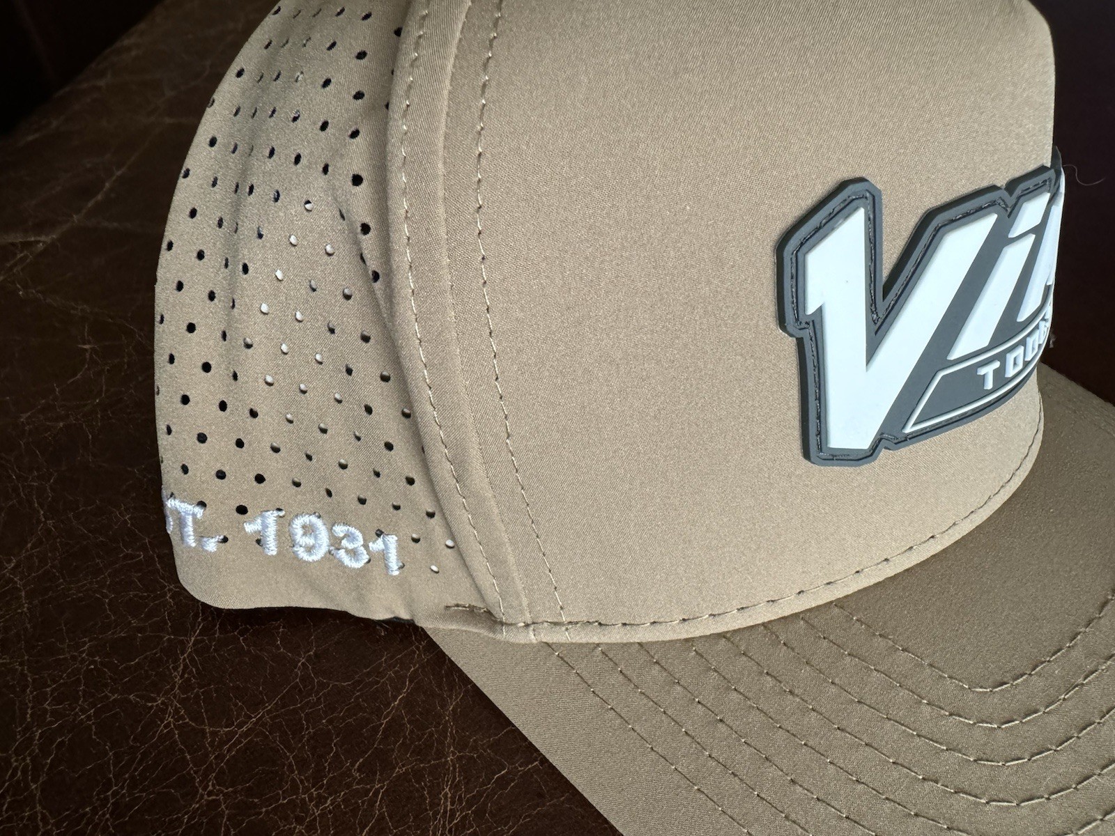 🟢 BRAND NEW – VIM Tools Hat TAN Snap Back Vintage 1931 White VIM Logo FREE SHP