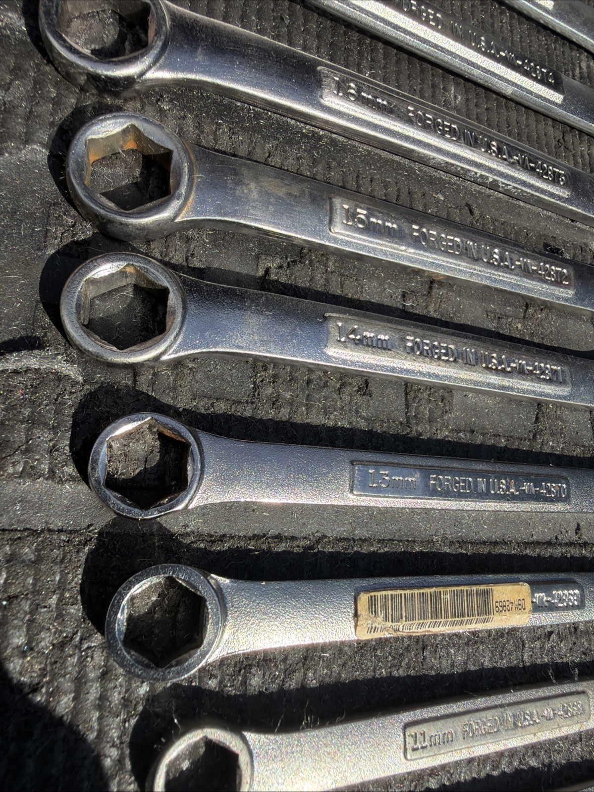 10pc Sears Craftsman USA 6 Point Metric Combination Wrench Set 9-18mm Many New