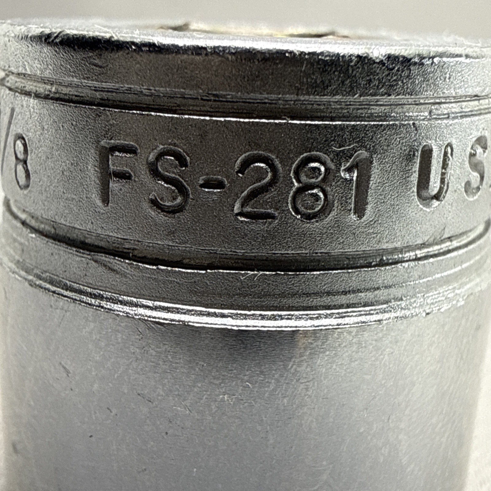 Snap-on Tools 3/8″ Drive 7/8″ SAE 6 Point Shallow Chrome Socket FS281 USA #152
