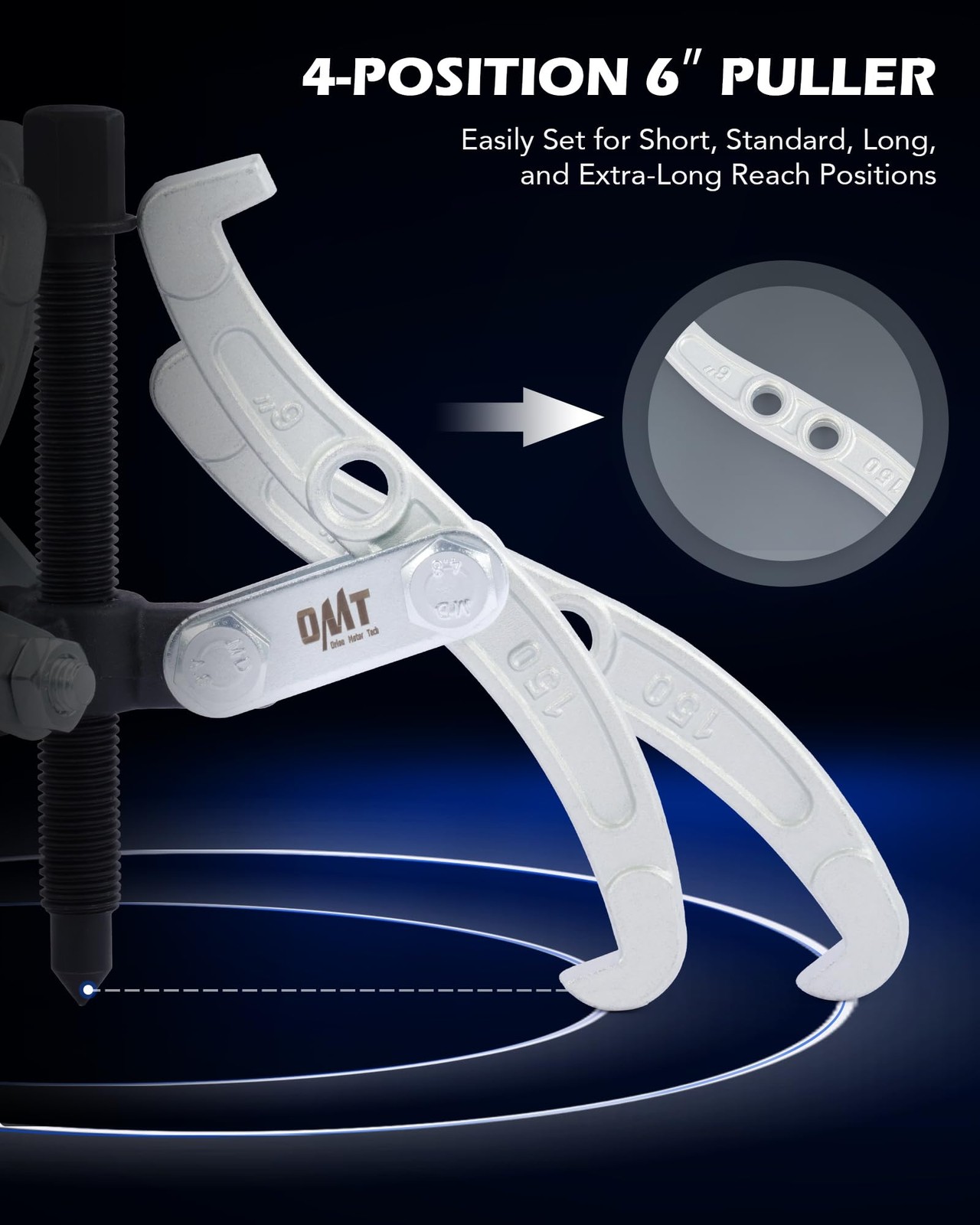 Orion Motor Tech 3-Jaw Gear Puller Set 3″ 4″ 6″ Bearing Removal Tool Kit