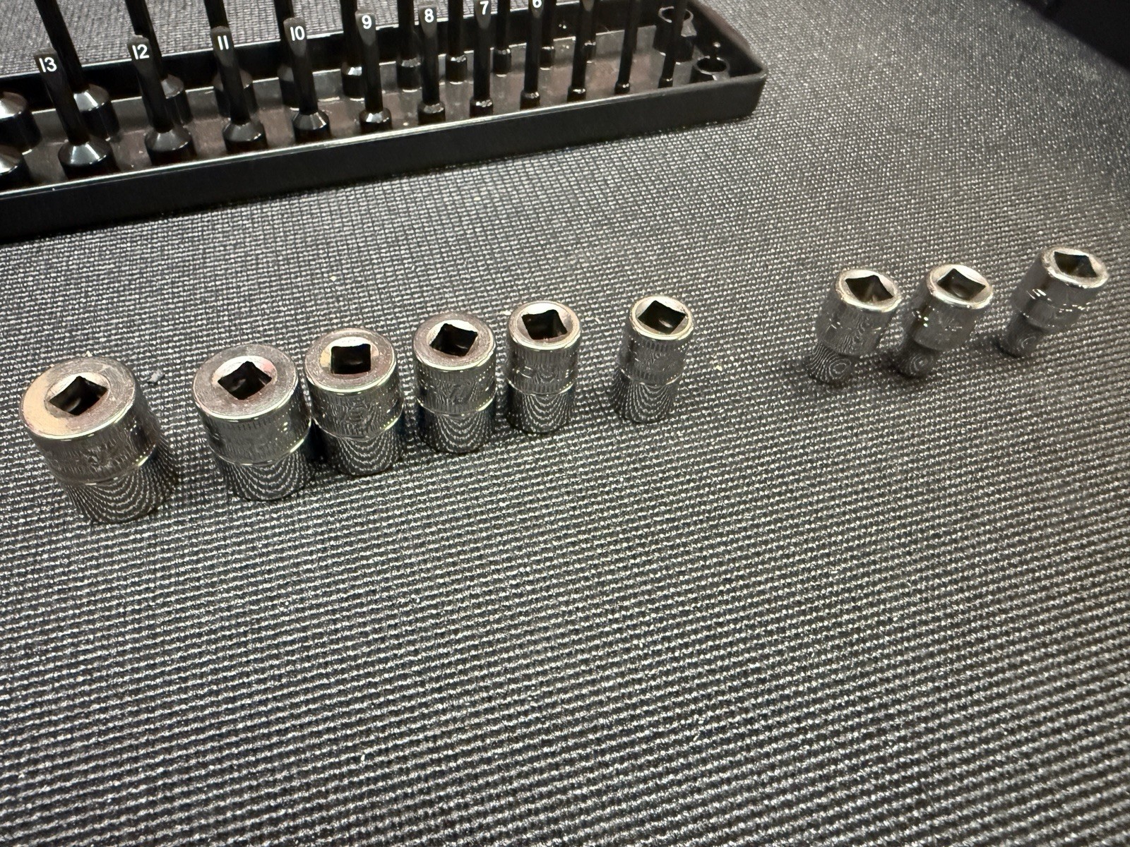 Snap On 1/4″ Drive 6-Point Metric Flank Drive® Shallow Socket Set 9pc