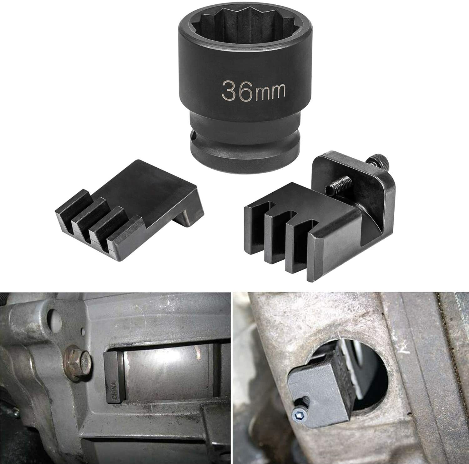 Flywheel Locking Tool with 36mm 3/4???? Socket for 6.6L Duramax
