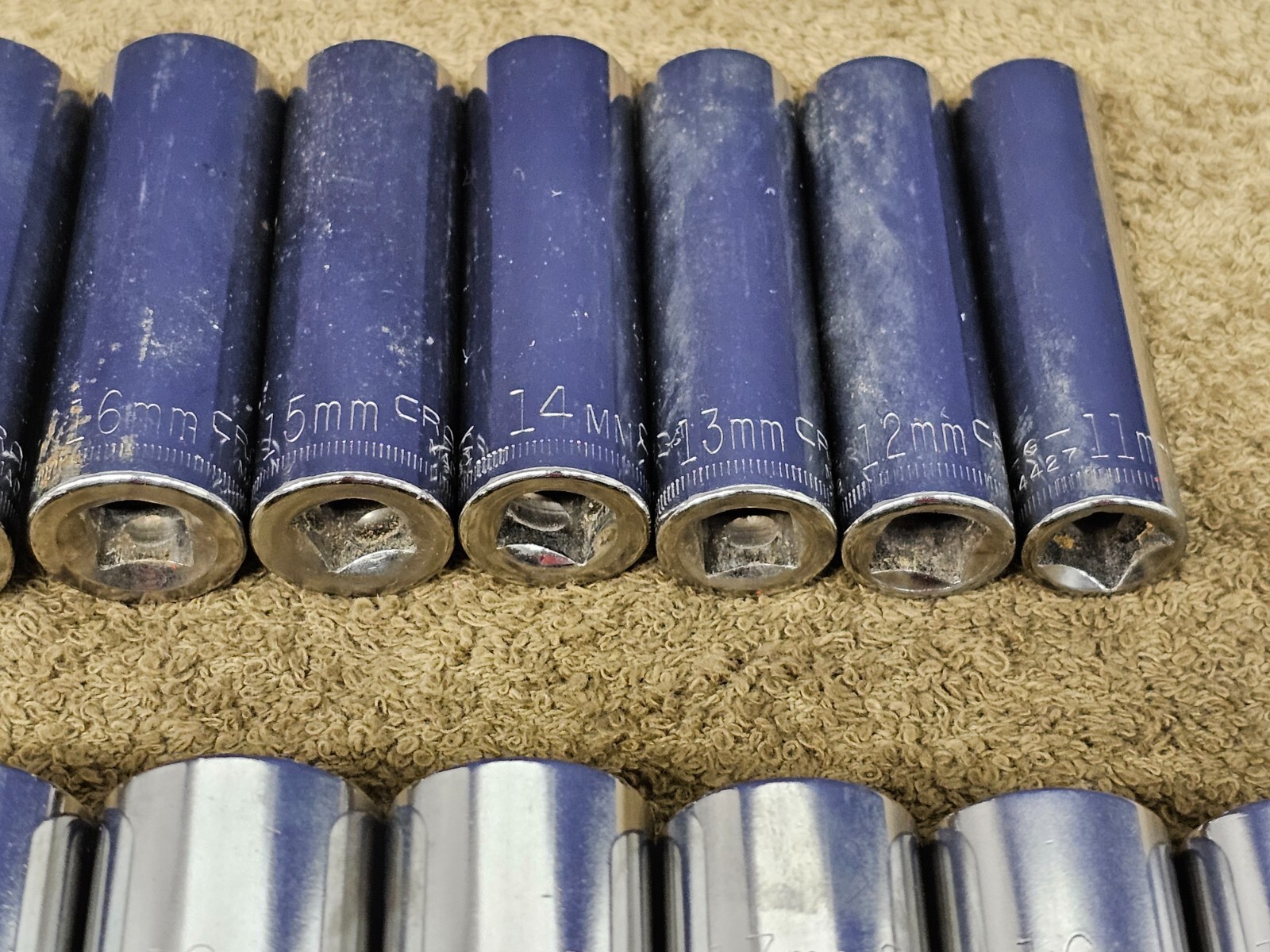 Craftsman G Deep Well Socket Set 3/8 Drive 6Pt Metric 19 18 17 15 14 12 10mm USA